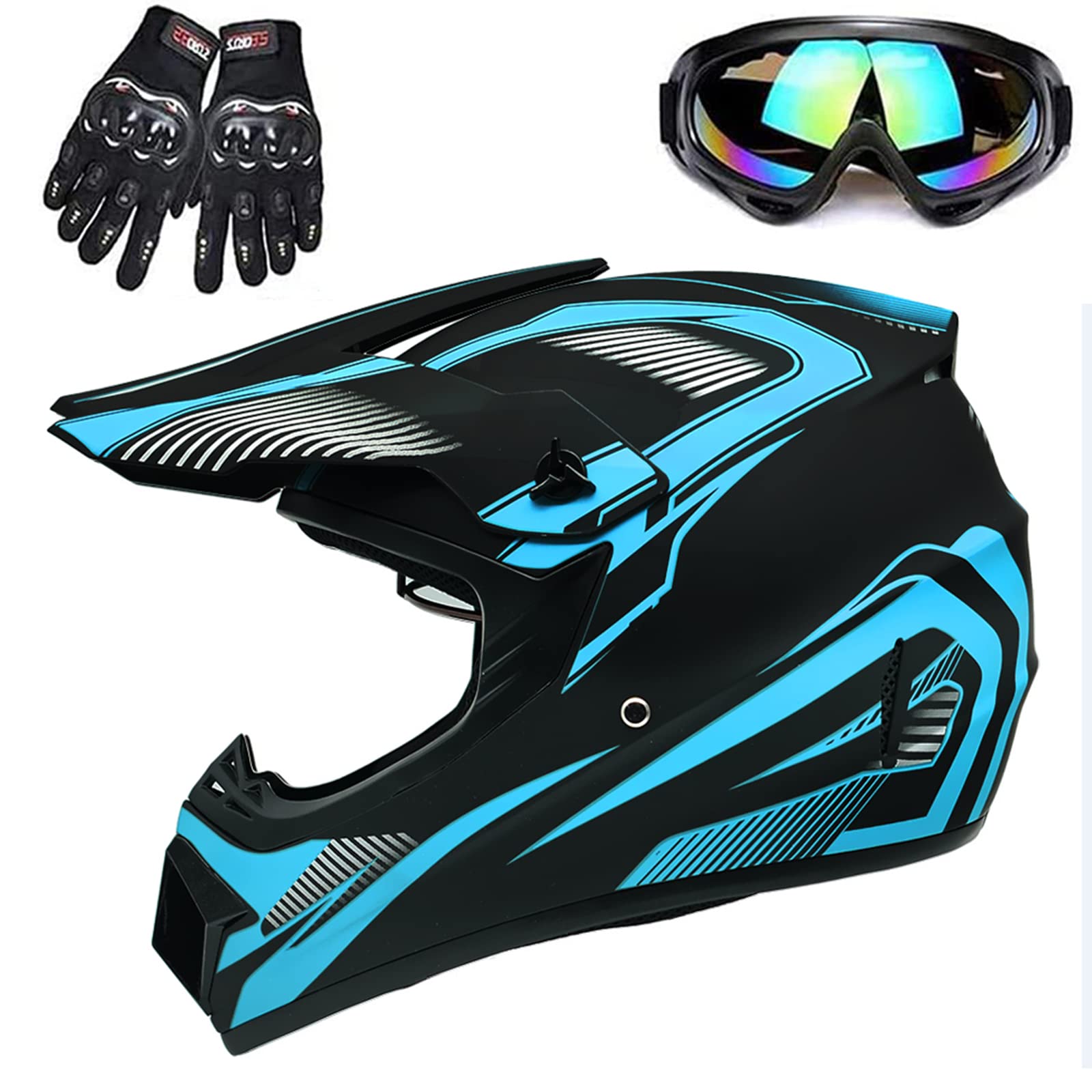 Adult 4 Wheeler Helmet, Off-Road Helmet, Motocross Helmet Dot Certification Comfortable And Breathable Full Helmets For Locomoti