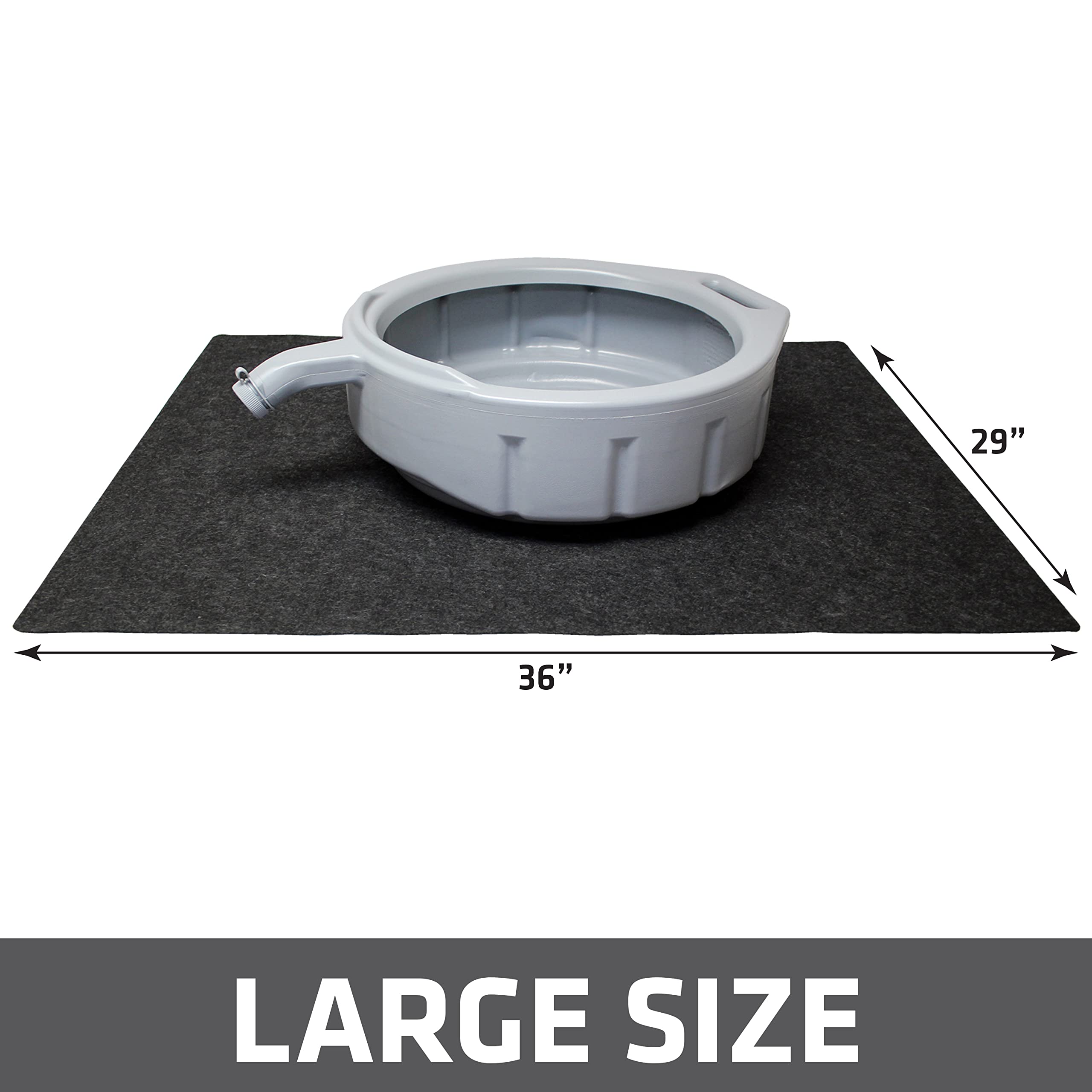 Drymate Garage Floor Mat, (17' X 7'4), Protects Surfaces, Transforms Garage - Absorbent/Waterproof/Durable (Usa Made) (Charcoal) (Includes Double Sided Tape)