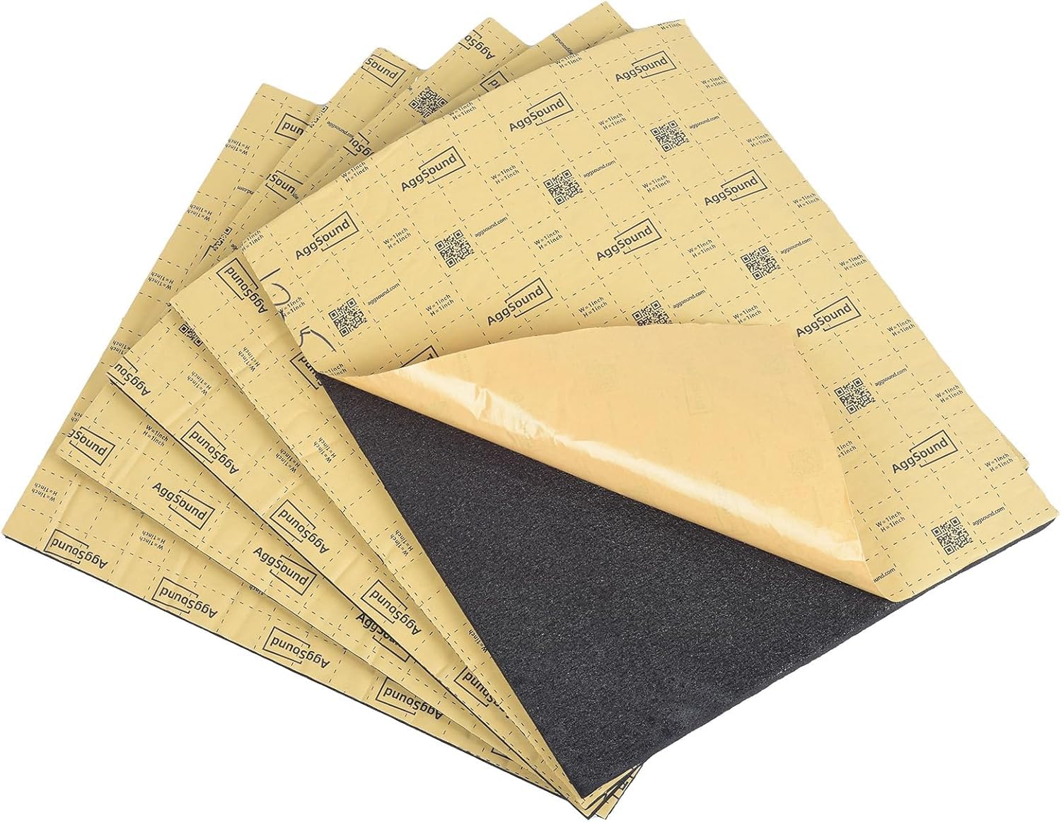 Aggsound 1/2Inch Thickened Sound Deadener For Multiple Use,High Density Foam With Adhesive,For Car, Boat, Rv Shield Insulation D
