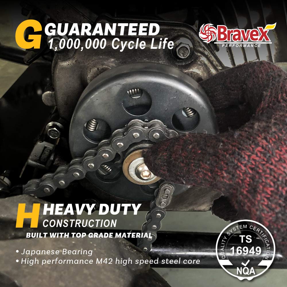 Bravex 12T Centrifugal Clutch for #35 Chain - 3/4" Bore, Fits Honda GX160/GX200, Go Kart, Mini Bike