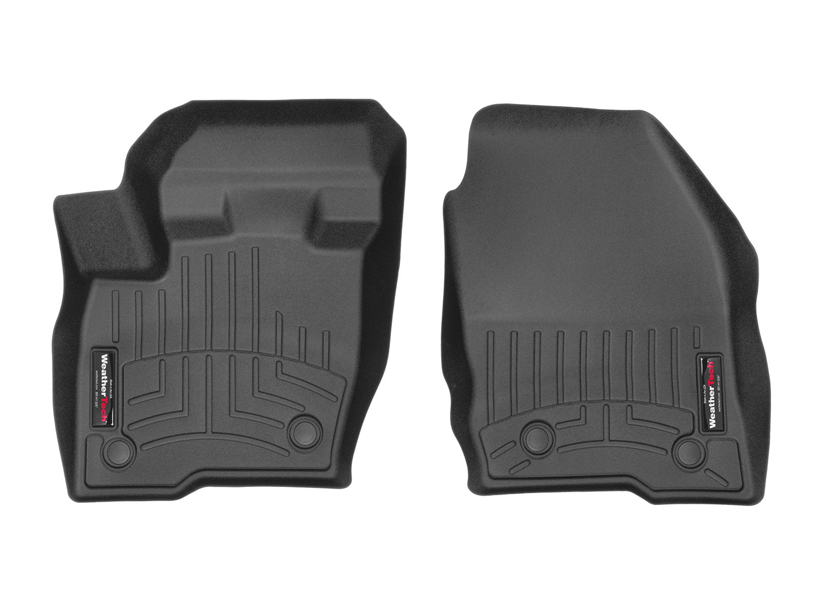 WeatherTech Custom Fit FloorLiners for Lincoln MKX, Nautilus - 1st Row (448451), Black