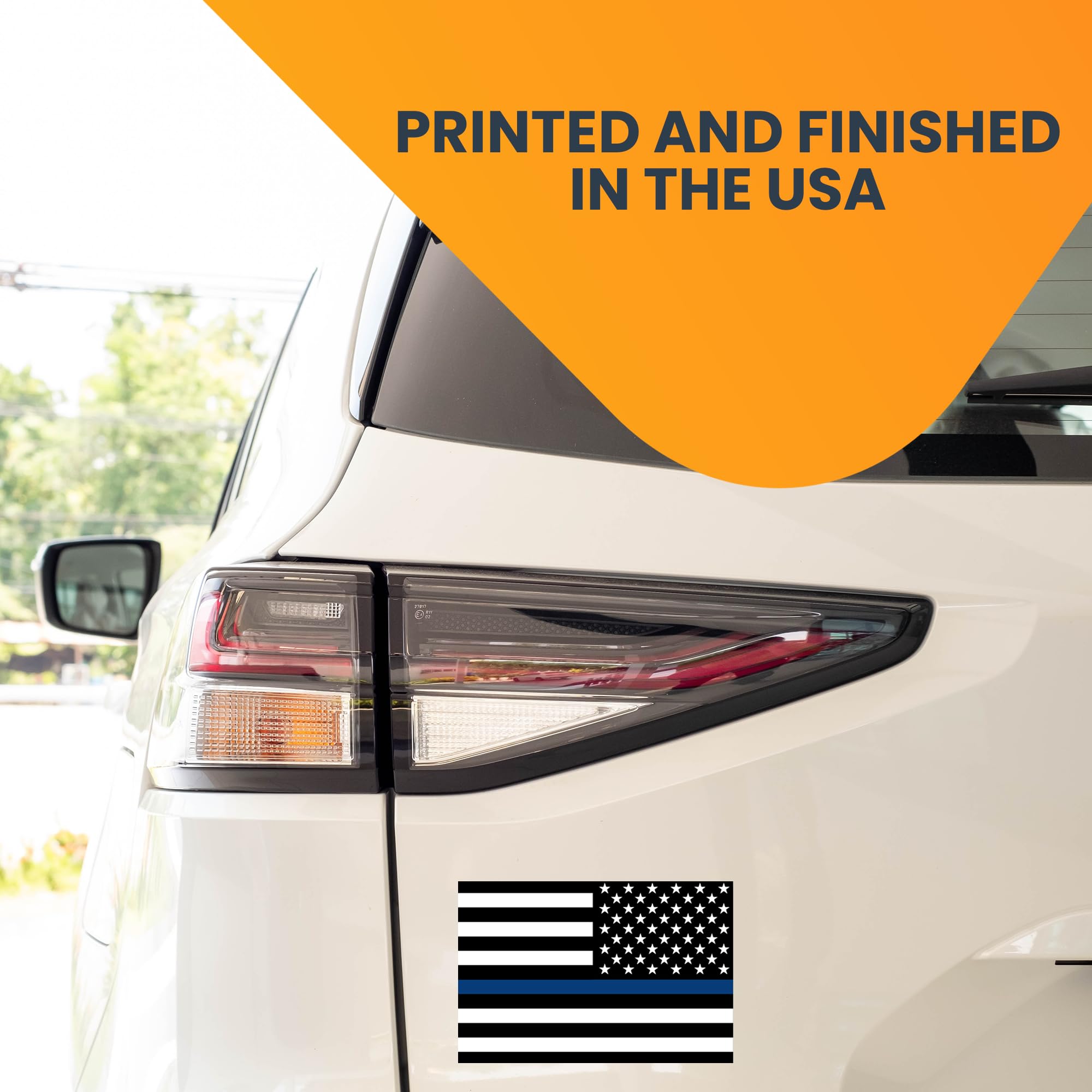 Magnet Me Up Thin Blue Line Reverse American Flag Magnet Decal, 4X6 Inches, Heavy Duty Automotive Magnet For Car Truck Suv, In S