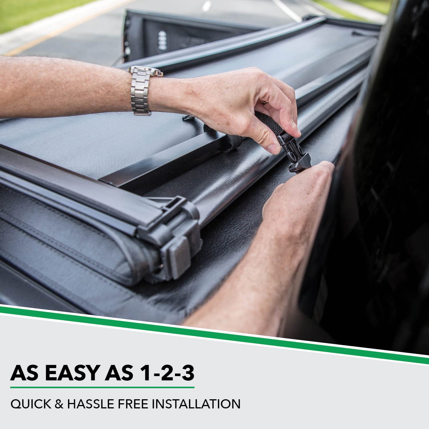Gator Etx Soft Tri-Fold Truck Bed Tonneau Cover | 59110 | Fits 2014 - 2018, 2019 Ltd/Lgcy Chevy/Gmc Silverado/Sierra 1500 6' 7''