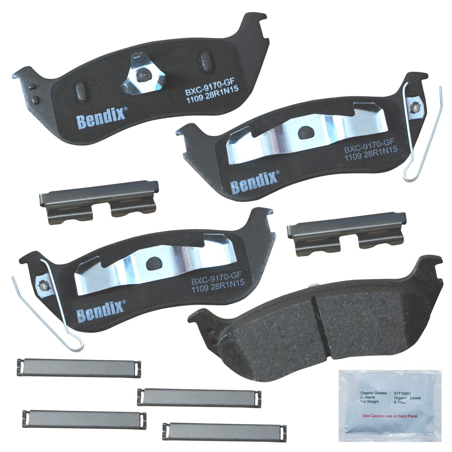 Bendix Priority1 Cfc1109 Ceramic Rear Brake Pads For Ford Explorer 2010-2006, Explorer Sport Trac 2010-2007, Jeep Wrangler 2006-