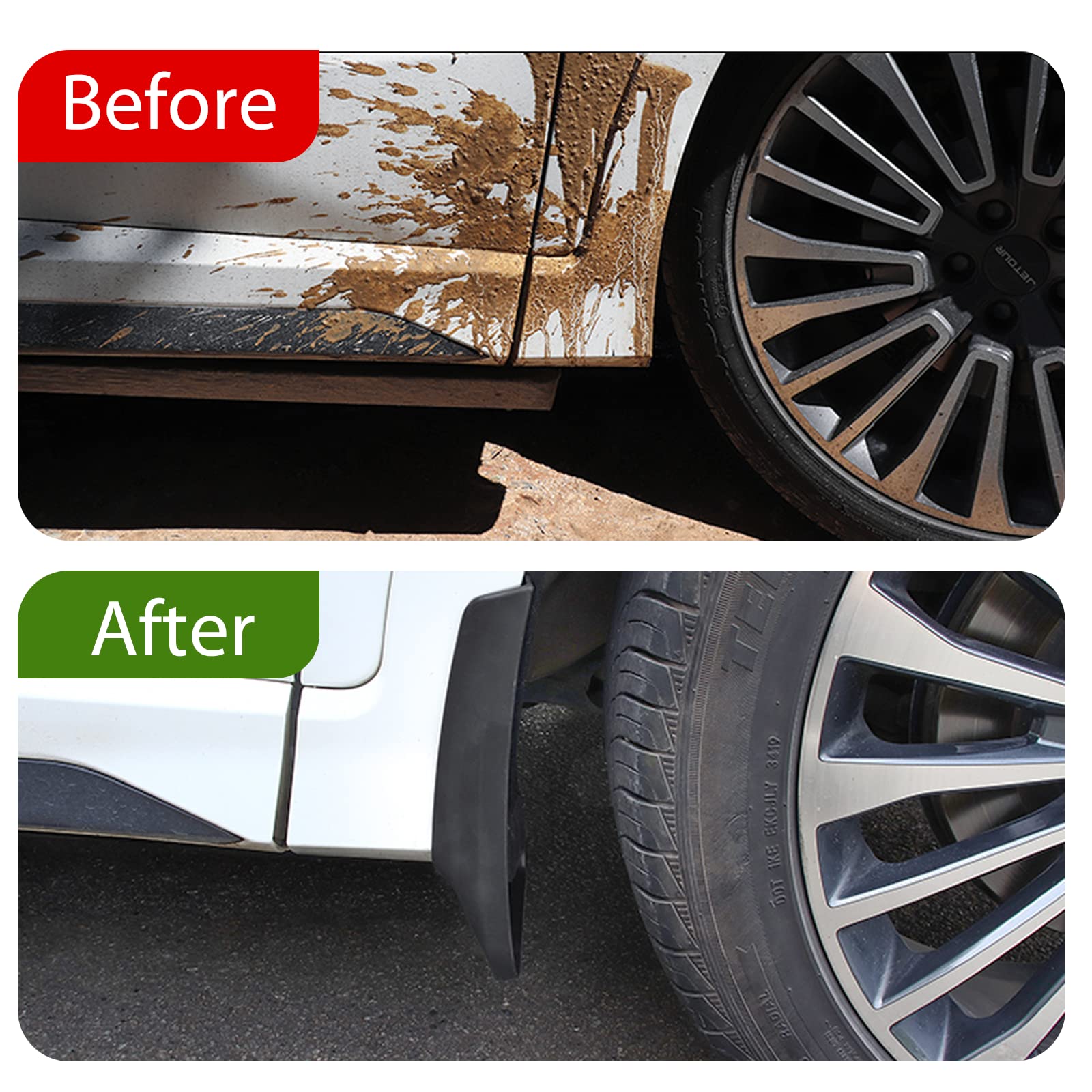 Bdfhyk Mud Flaps Splash Guards 4Pcs Front & Rear Side Mud Guards Compatible For 2012-2016 Focus Without Oem Fender Flares