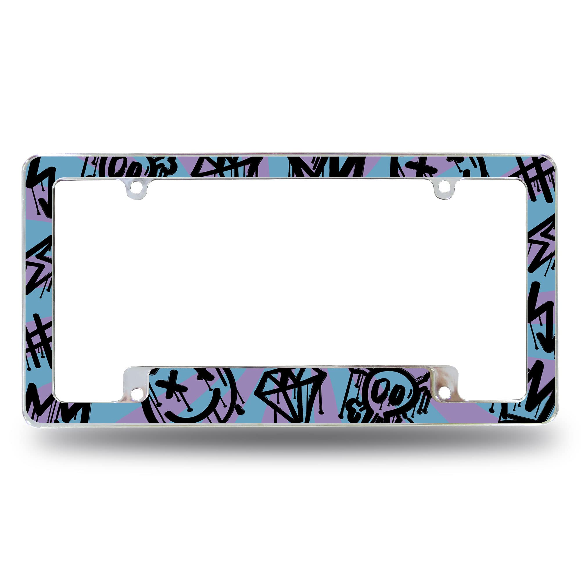 Rico Industries Tough Guy Things #4 All Over Automotive License Plate Frame for Car/Truck/SUV (12 x 6)