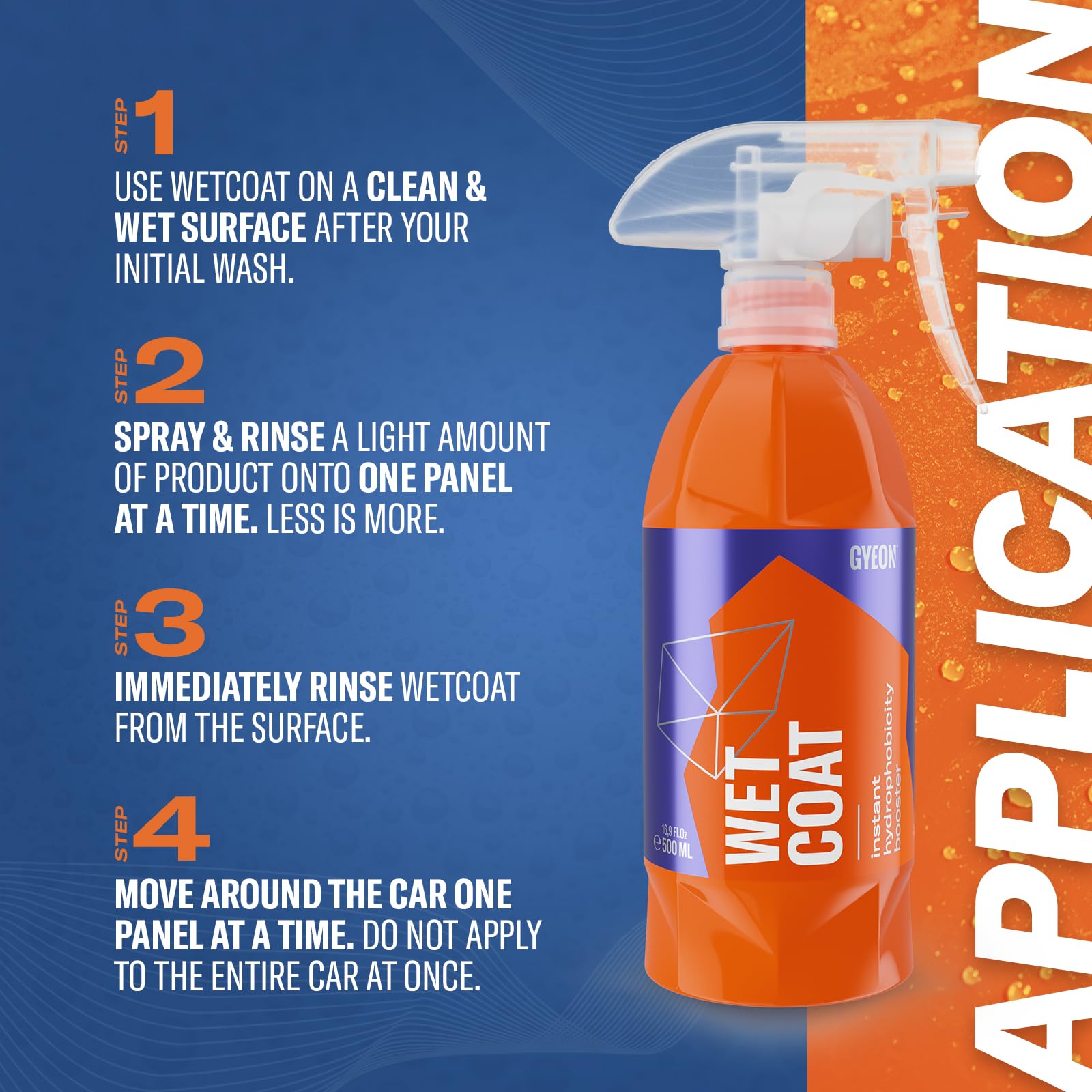 Gyeon Wet Coat 500Ml - Hydrophobic Ceramic Spray Coating For Cars - High Gloss Solutions For Your Car Paint Wheels And Glass - Spray On Rinse Off Easy Diy Use Formula
