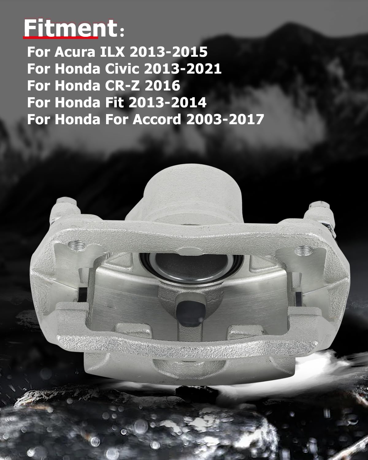 cciyu 19B2660 Front Left Brake Caliper With Bracket For Acura For ILX 2013-2015,For Honda For Accord 2003-2017,For Honda For Civ