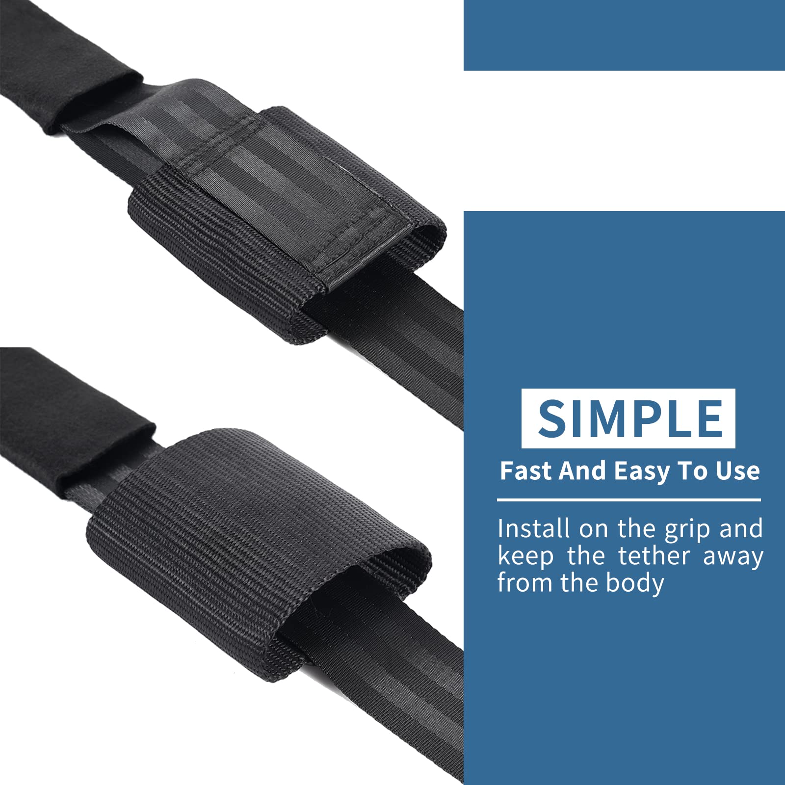 GAITWIN Bar Harness Motorcycle Tie Down Straps, Soft Loop, Nylon, Black, Front Wheel, Secure for Handlebar & Trailer