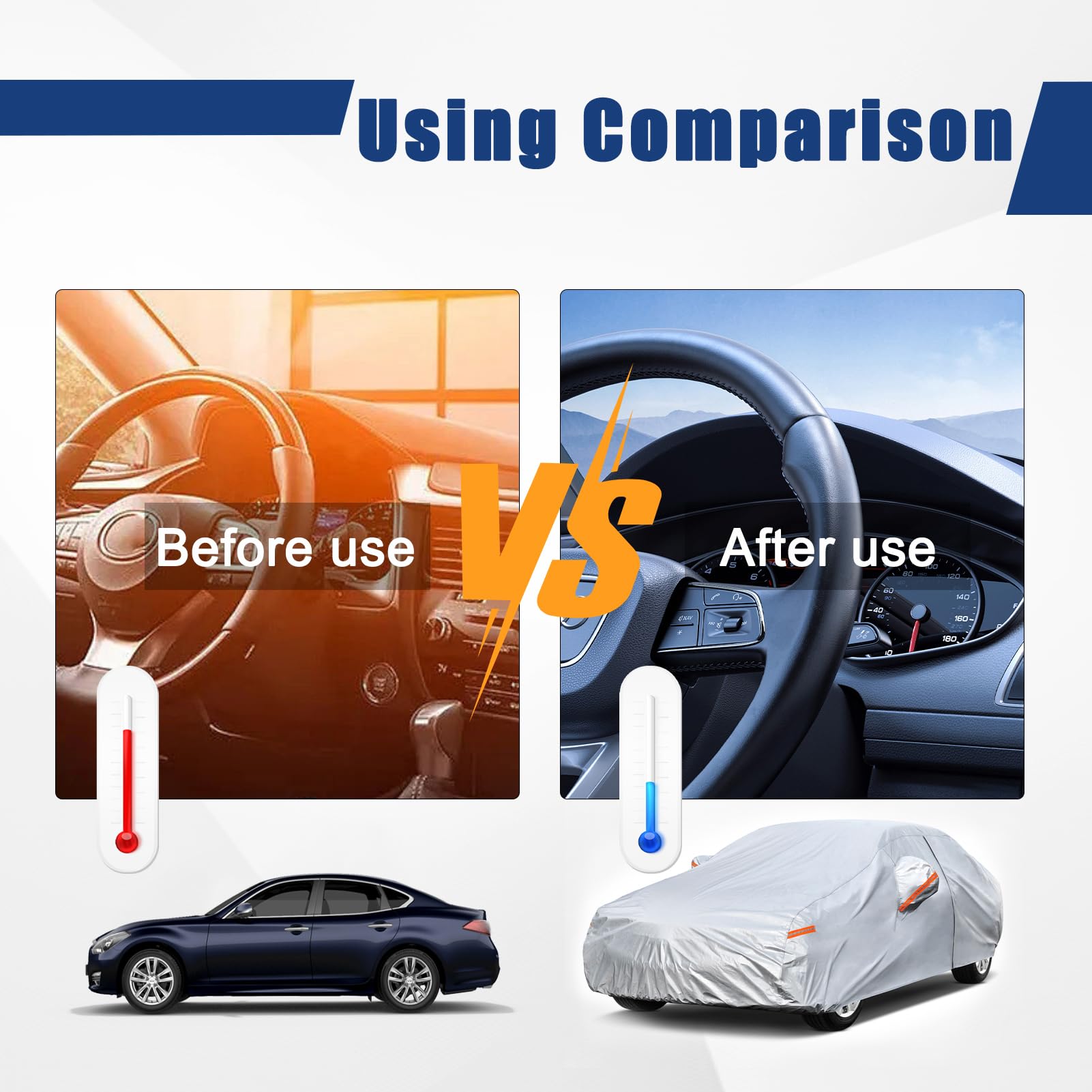 Kayme 6 Layers Car Cover Custom Fit For Bmw 3 Series 320I 325I 328I 330I 335I (2013-2024) Waterproof All Weather For Automobiles