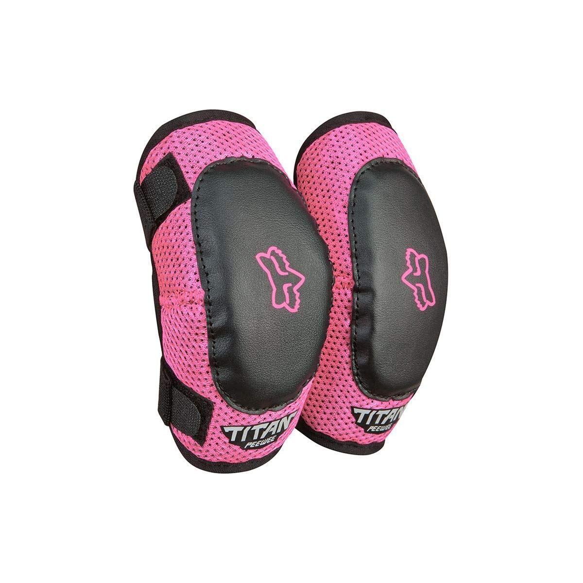 Fox Racing PeeWee Titan Motocross Elbow Guard, Black/Pink, M/L