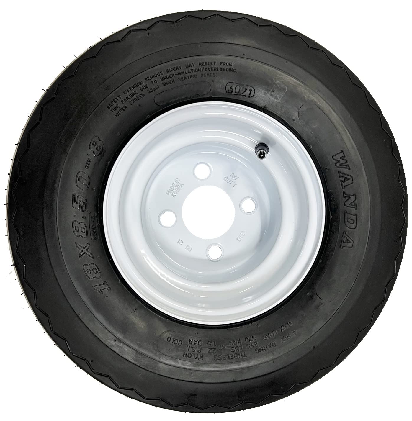 eCustomrim 2-Pack Golf Cart Tires On Rims 18 X 8.5 X 8 18-850-8 18X8.50-8 White 4 Lug 18 in.