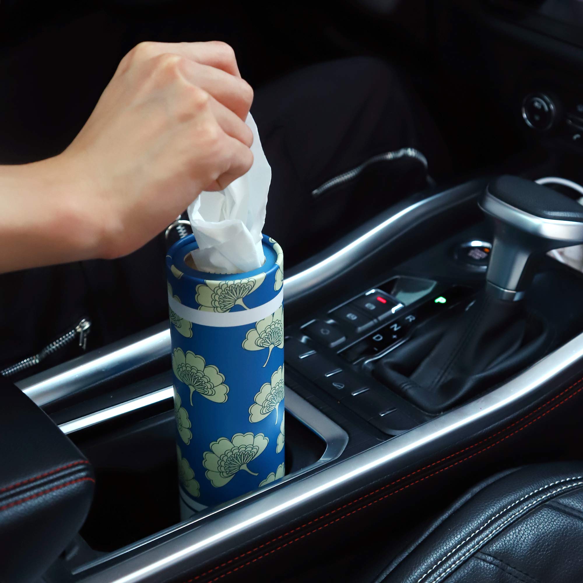 Car Tissues Holder With Facial Tissues - 4 Pk - Travel Tissue Tubes For Car Box Container Perfect Fit For Car Cup Holder Car Tis