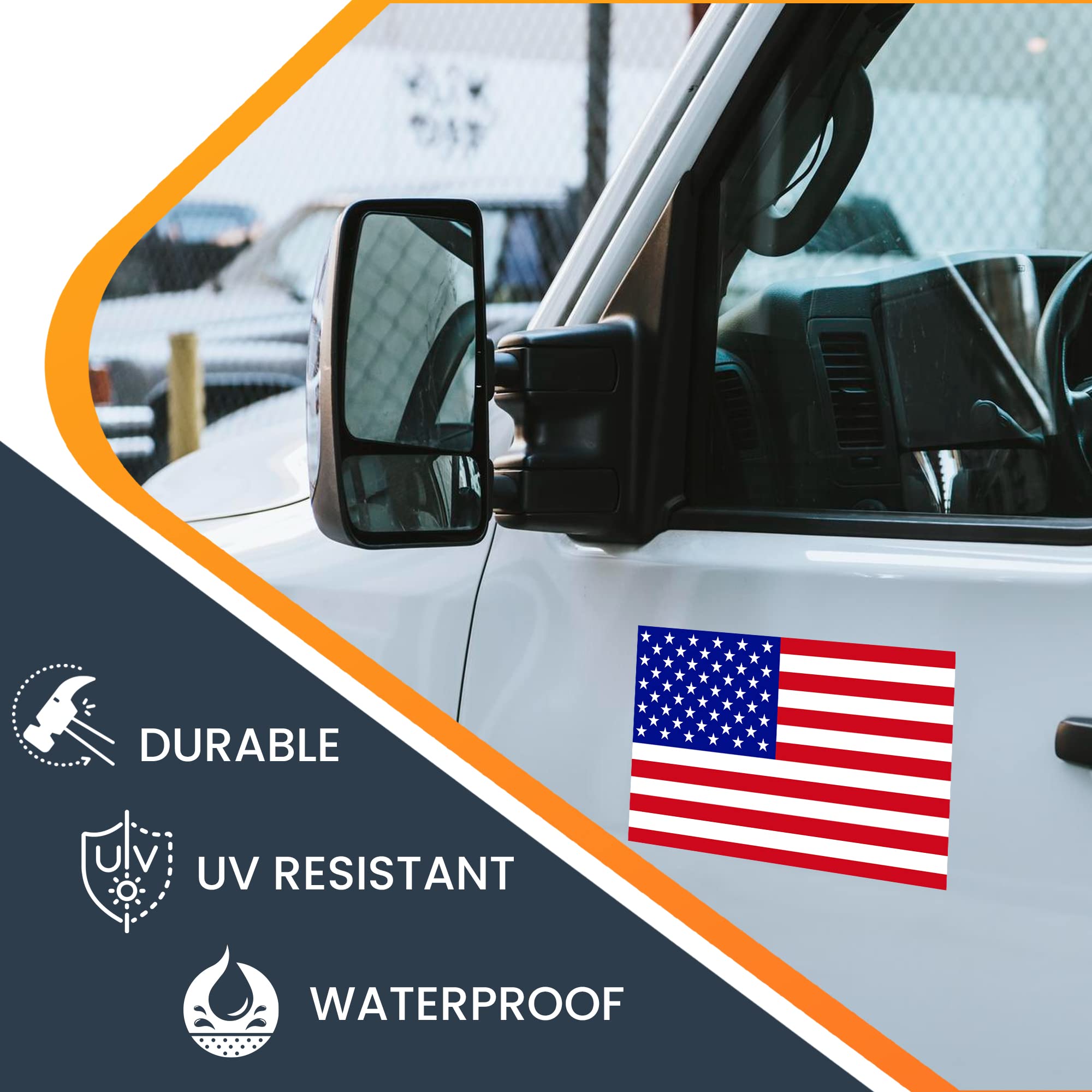 Magnet Me Up American Flag Magnet Decal, 5"x8", Heavy Duty Vinyl for Cars, Trucks, Lockers - Red, White, and Blue, Model 58F-1