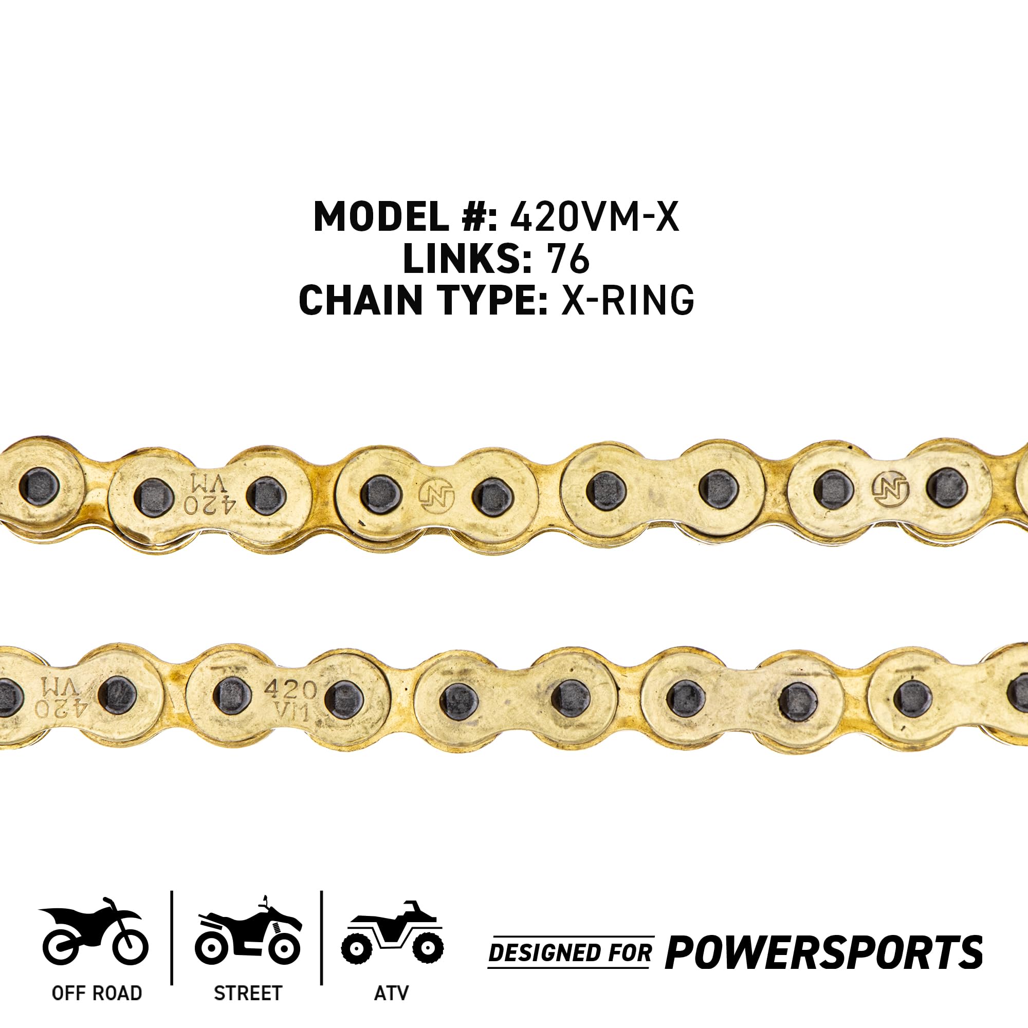 Niche Gold 420 X-Ring Chain 76 Links With Connecting Master Link