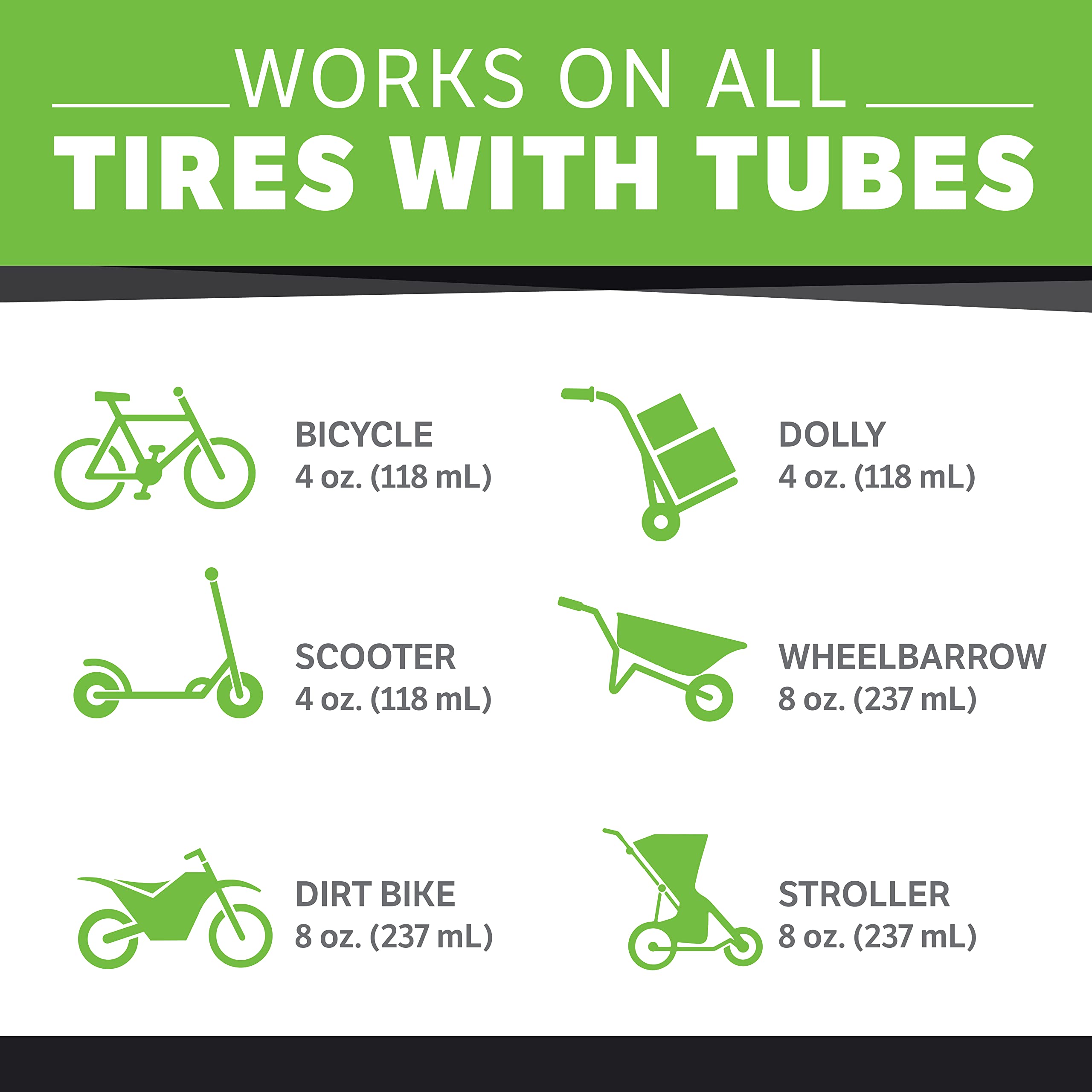 Slime Dirt Bike Tube Puncture Repair Sealant, Eco-Friendly 16oz, Non-Toxic Green, Model 10004