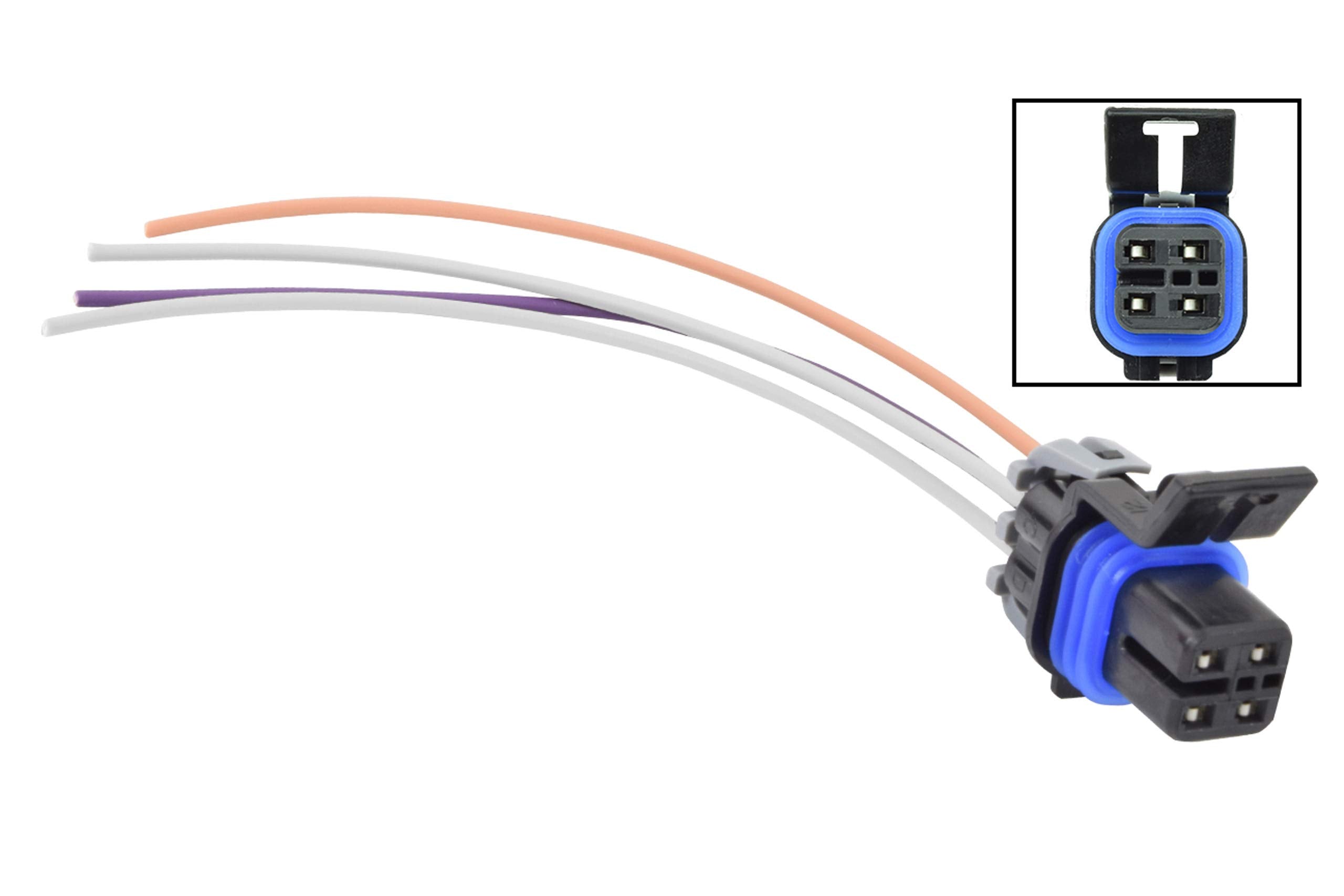 Ict Billet Gm Ls O2 Oxygen Sensor Square Female 1-Keyway Wire Connector Plug Pigtail Wp0Xy34