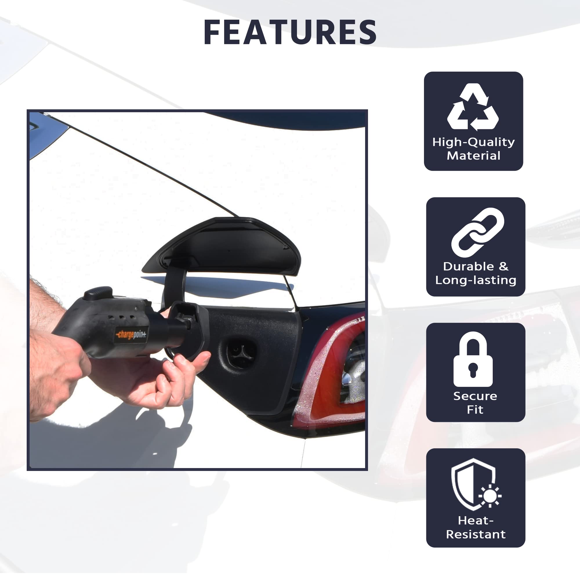 Melblu Tesla Charger Lock For J1772 Adapter, Compatible With All Tesla Model 3/Y, S(2022+), X(2023+) For Tesla To J1772 Lock, Co