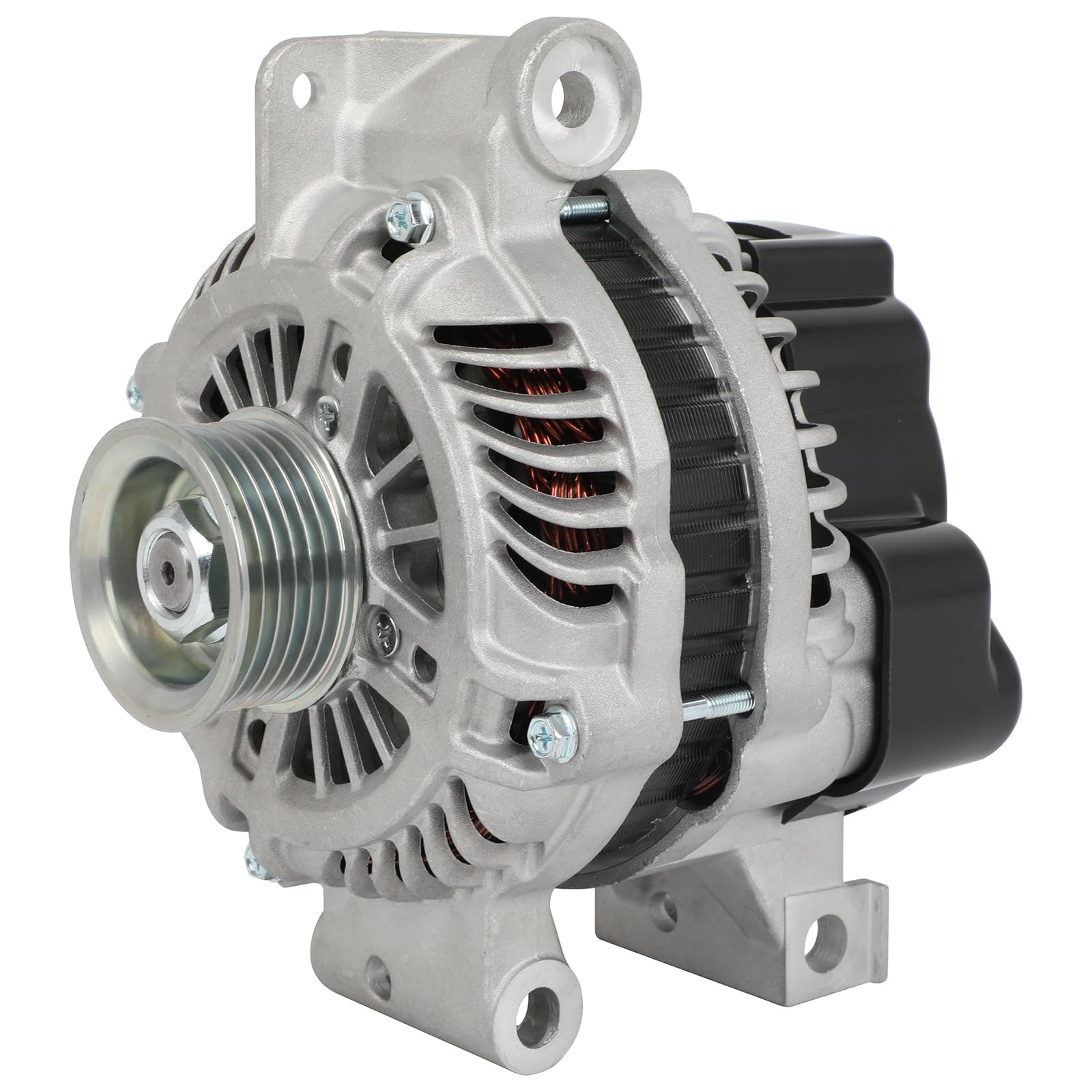 SCITOO Alternator Fit for Mazda for 6 2.3L 2003,for Mazda for 6 2.3L 2004,for Mazda for 6 2.3L 2005-12V 90Amp CW 6-Groove Pulley
