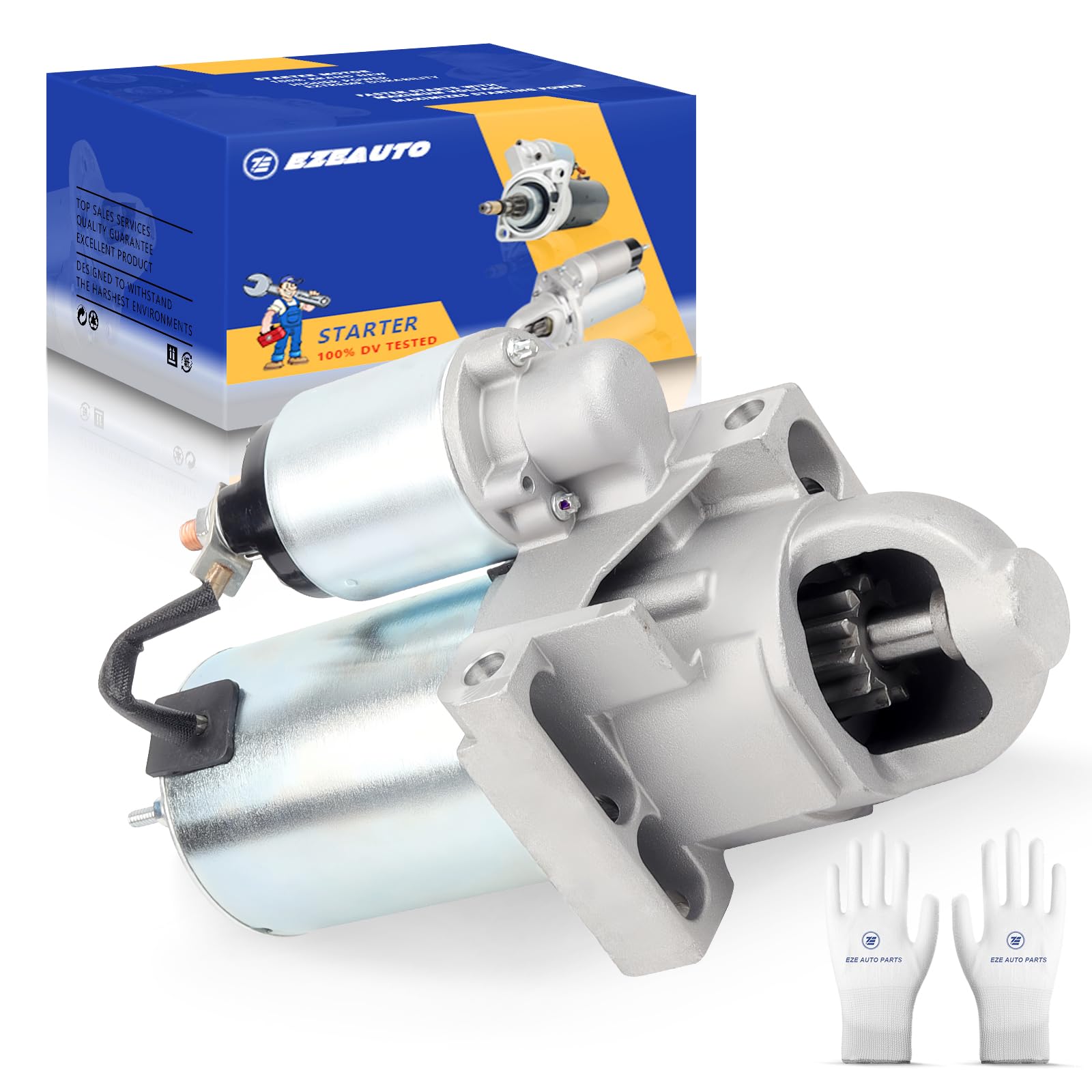 Ezexpreze 6449 New Starter Compatible with GMC Chevy Truck Van Medium Duty Compatible with OEM Delco PG260 1500 2500 3500 104655