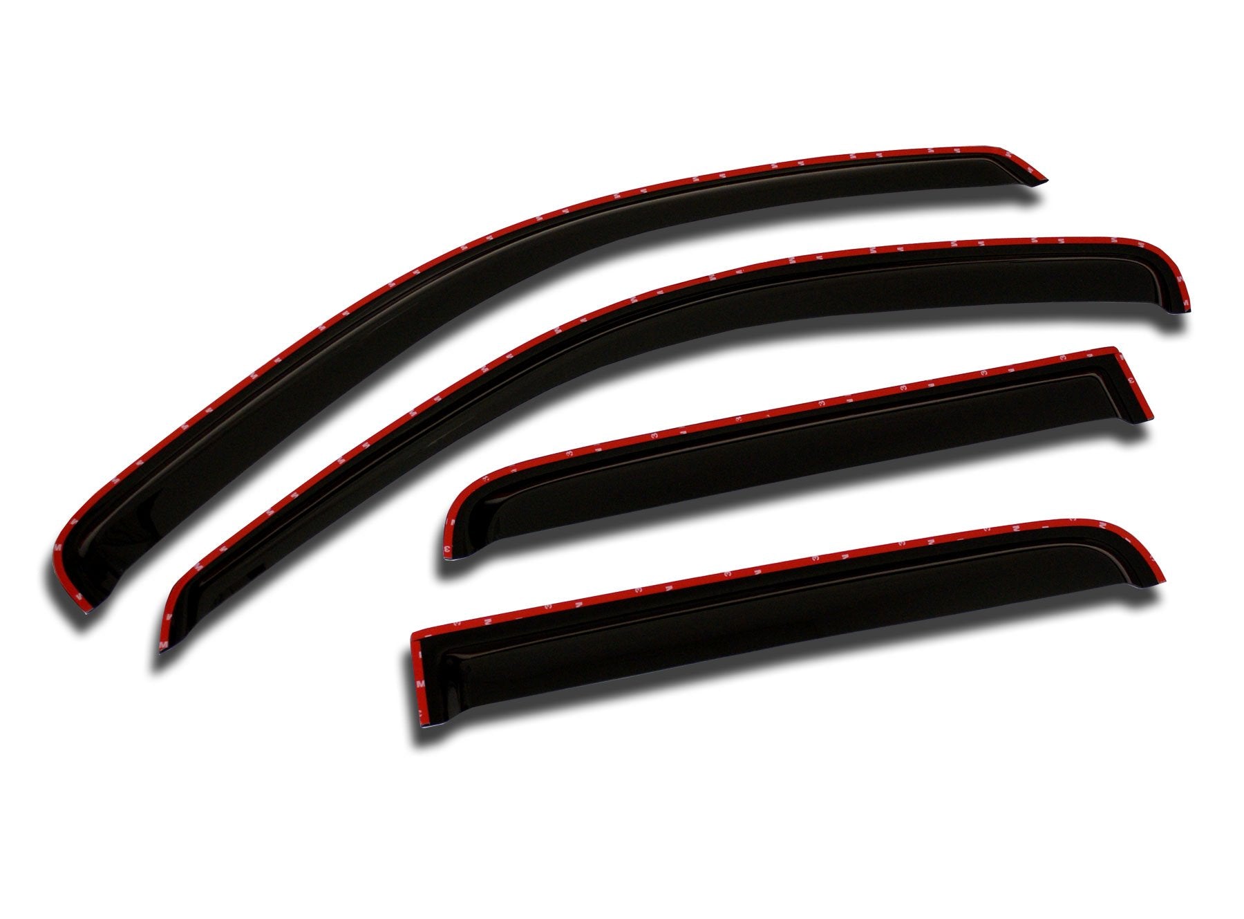 TuningPros WV-763i-2 In-Channel Window Visor Deflector Rain Guard Dark Smoke 4-pc Set