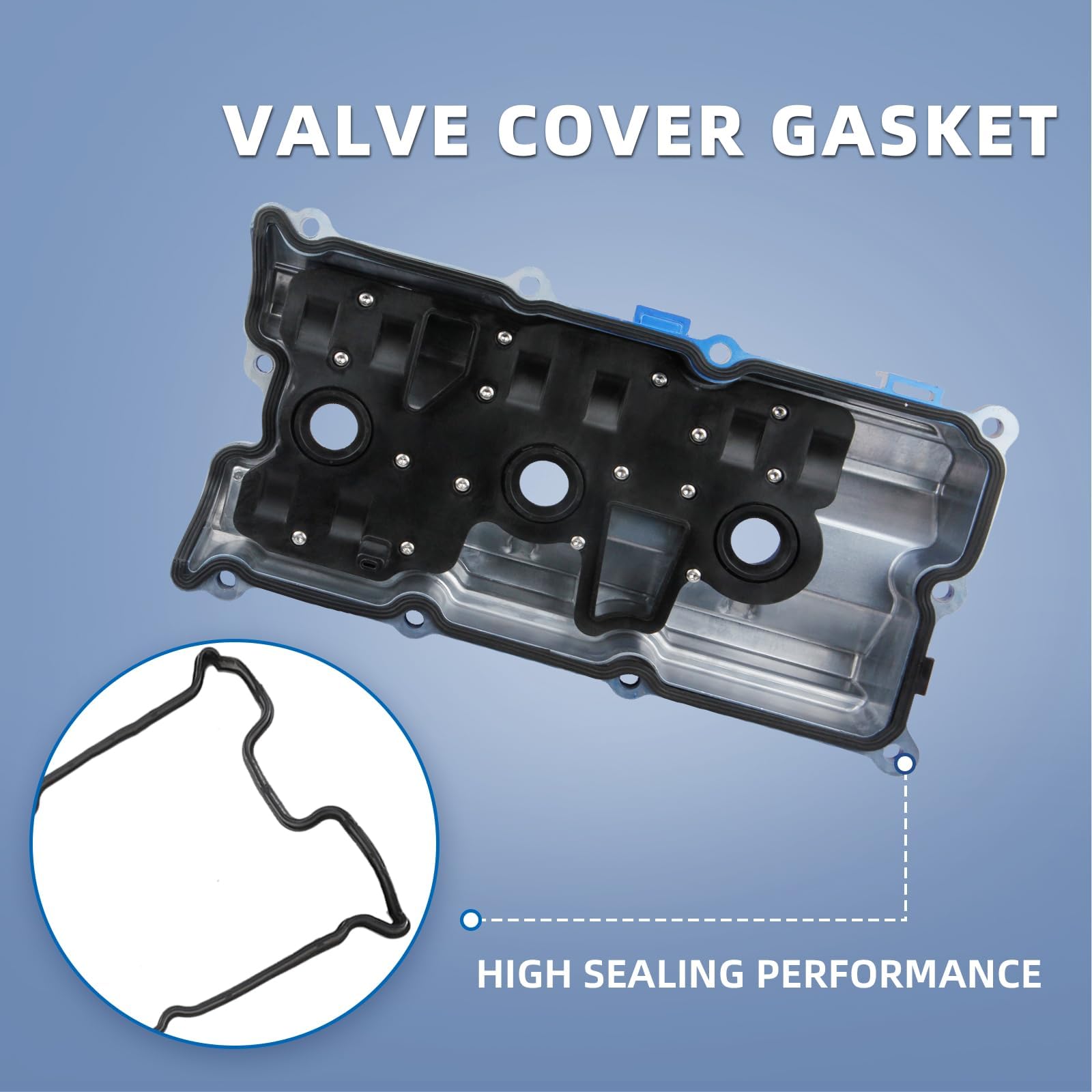 MITZONE Aluminum Valve Covers for Nissan 350Z/Infiniti FX35/G35/M35, 3.5L, Upgrades, Blue, Model 004-253-BL, OEM Replacement