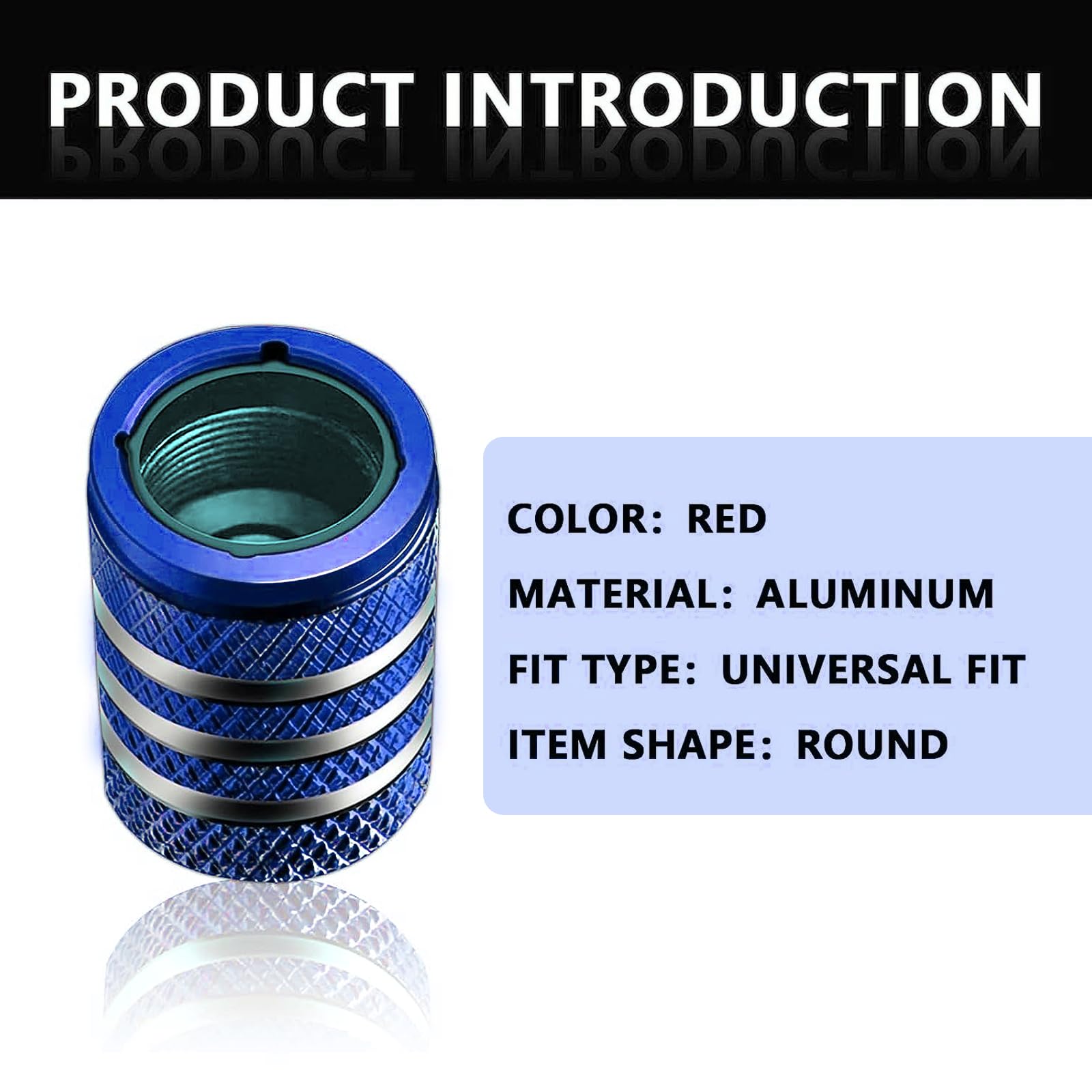 GKmow Pack-5 Tire Valve Stem Cap Cover, Dog Paw Tire Caps Leak-Proof Corrosion Resistant Alloy for Car Motorcycle (Blue)