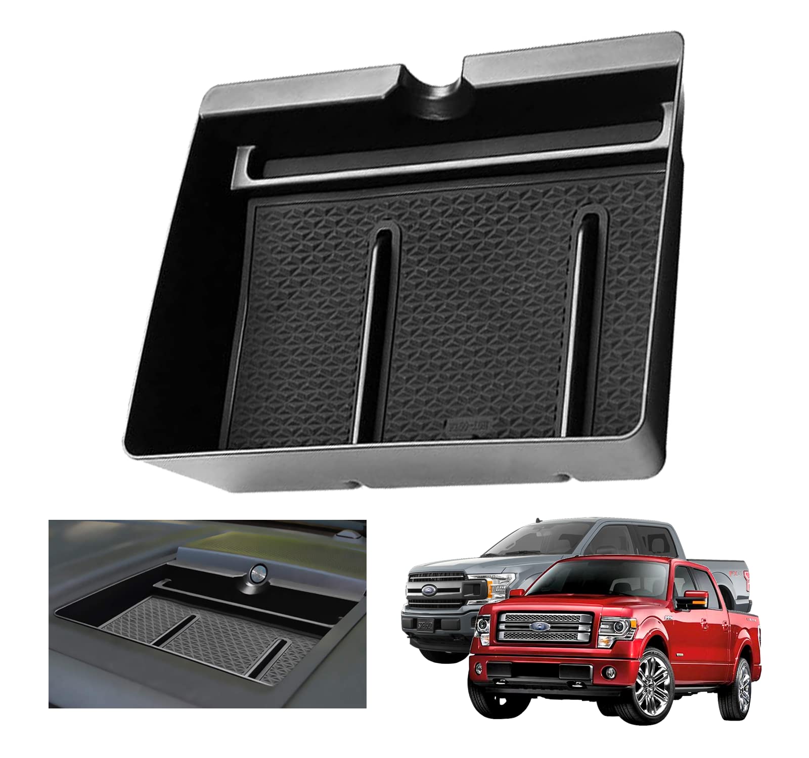 Xxciwp 2020 F150 Dashboard Storage Box Organizer Tray For 2015-2020 Ford F150 2018-2020 Ford Expedition Dash Tray F150 2019 Acce