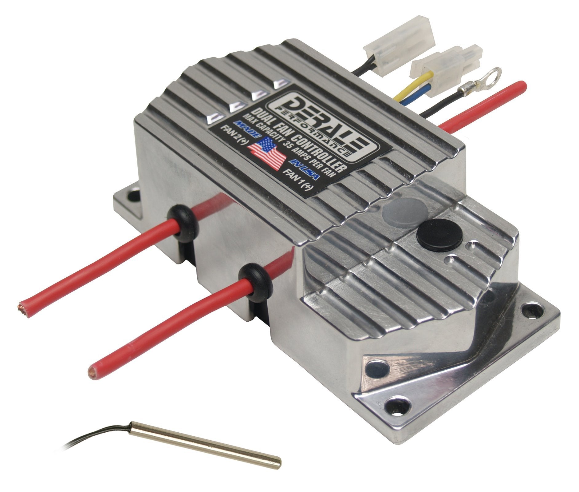 Derale Dual Fan Controller 16788 - High Amperage, Black, Aluminum