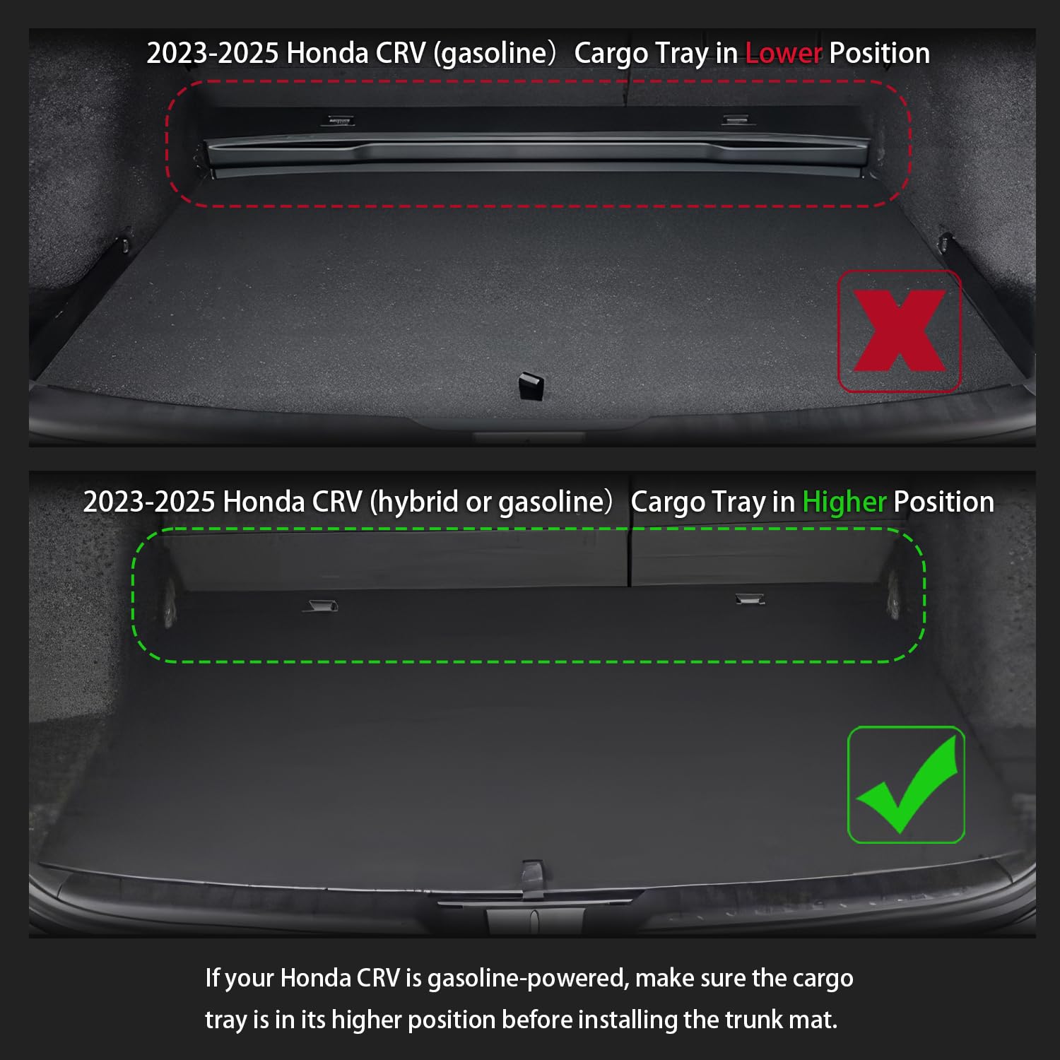 KARPAL All Weather Floor Mats for Honda CR-V 2023-2026, Heavy Duty TPE Liners, Black Cargo Mat Set, Hybrid Compatible