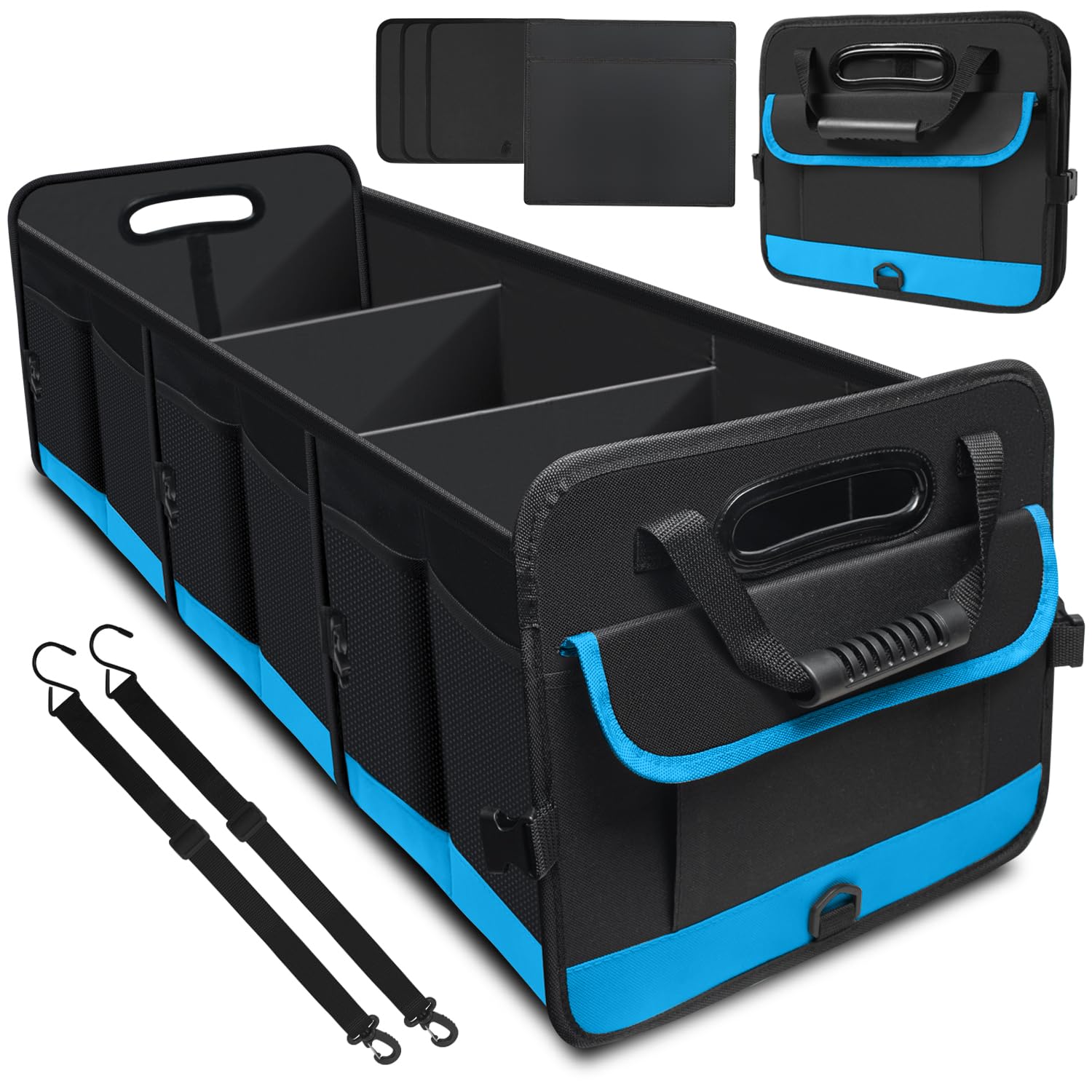 Aophy Trunk Organizer For Car, Car Storage Organizer With Non-Slip Bottom Strips, 95L Large Capacity Cargo Organizer For Suv, Tr