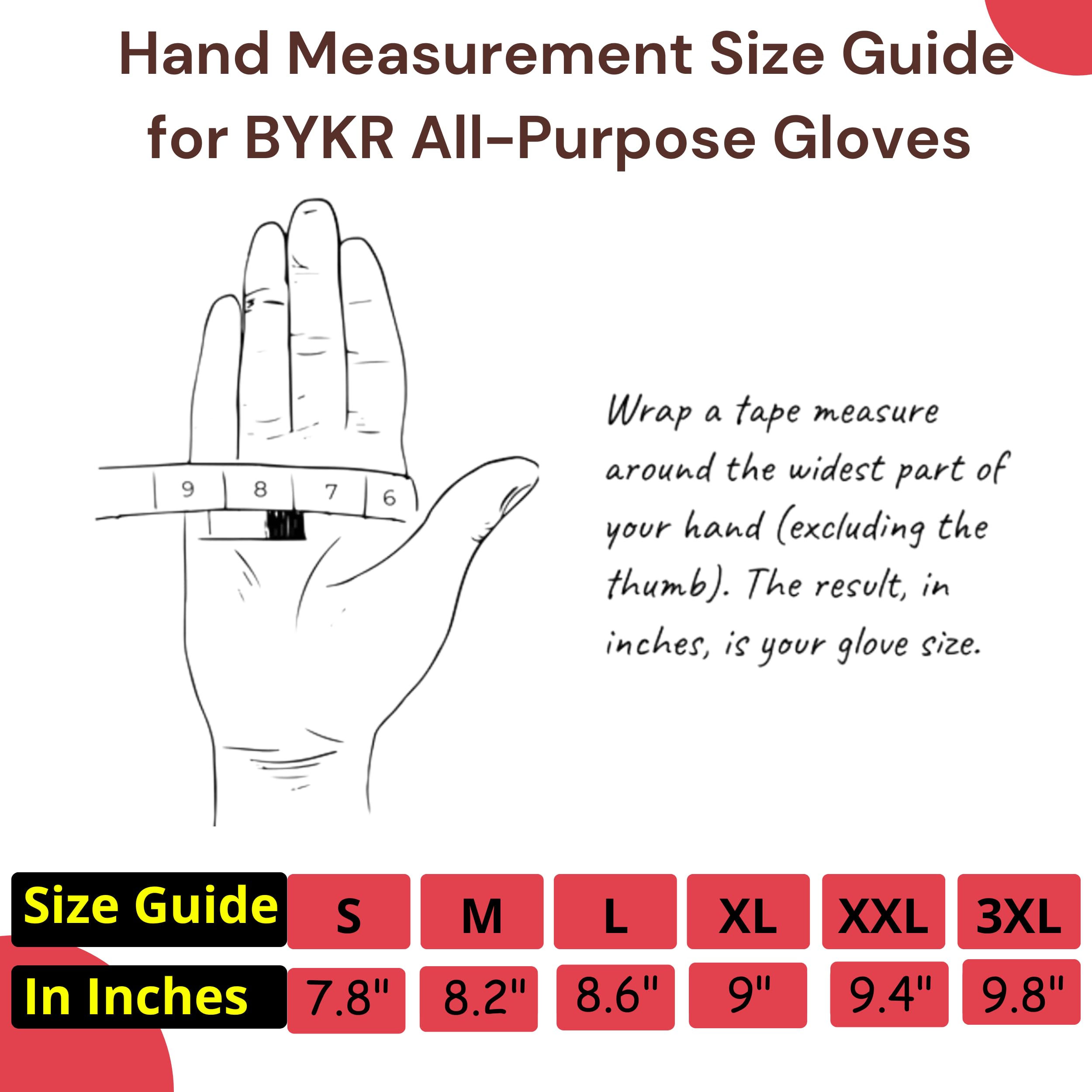 Bykr All-Weather Motorcycle Gloves For Men & Women - Protection For Dirt Bike, Bmx, Mx, And Atv Riding - Orange S