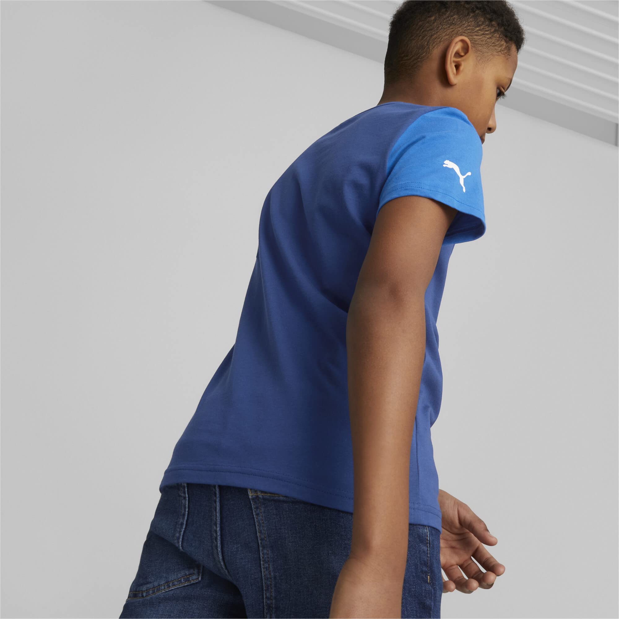 PUMA BMW M Motorsports Kids Essentials Logo Tee, PRO Blue-M Color, 5