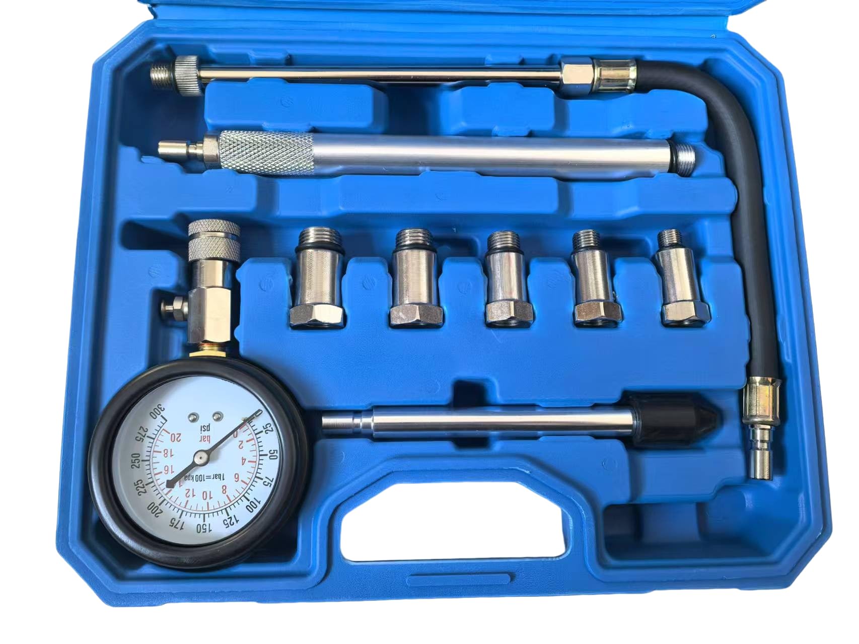 Cylinder Pressure Detection Tool - Dual-Purpose Cylinder Pressure Gauge For Automobile And Motorcycle (Blue)