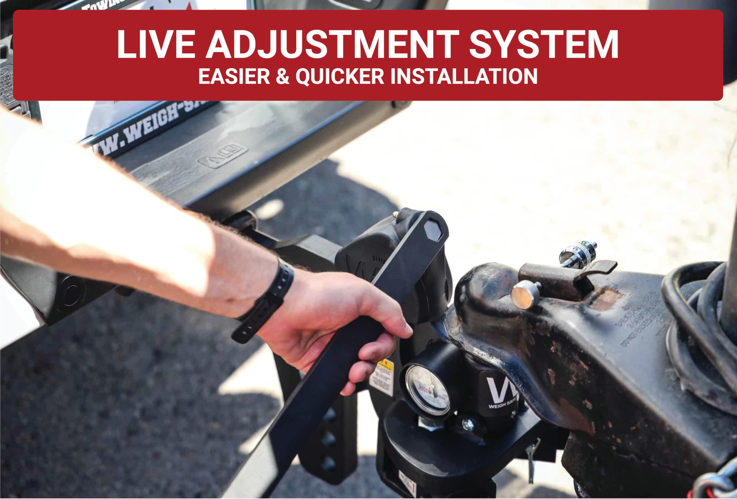 Weigh Safe True Tow Middleweight - Weight Distribution Hitch - Ball Mount Hitch with Anti-Sway Technology - 6 Drop Hitch, 2.5