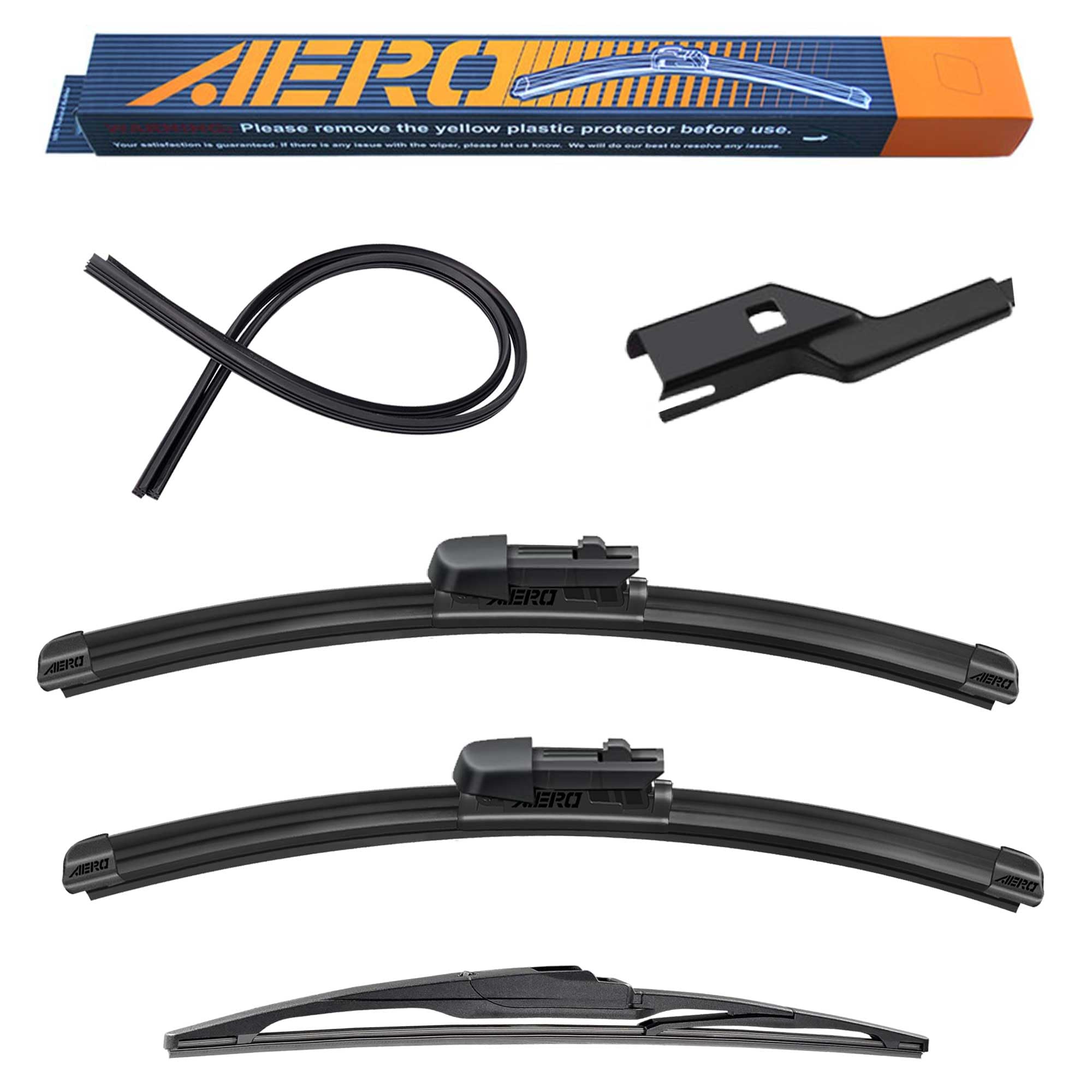 Aero Wipers Replacement For Honda Hr-V Hrv 2024-2023, 26''+17'' Front + 12'' Rear, Premium All-Season Windshield Wiper Blades Wi