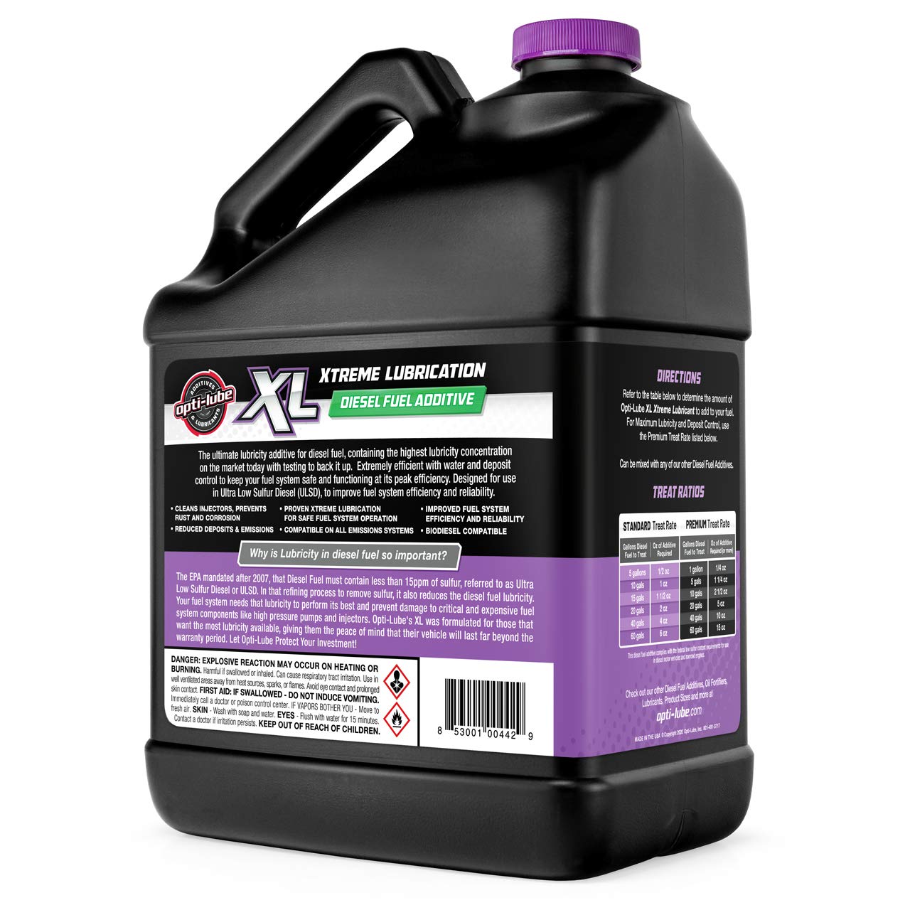 Opti-Lube XL Xtreme Diesel Fuel Additive - 1 Gallon with Hand Pump & 2 Empty Bottles, Treats Up to 1,280 Gallons, Model OPT-XL