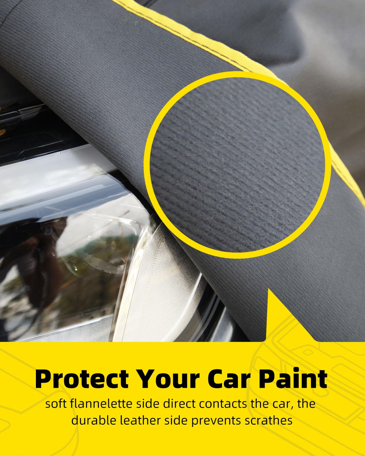 Joiify Thicker Fender Covers for Mechanics with 25 Stronger Magnets & Hooks, 3 Pcs Car Fender Protector Mat, Size Large