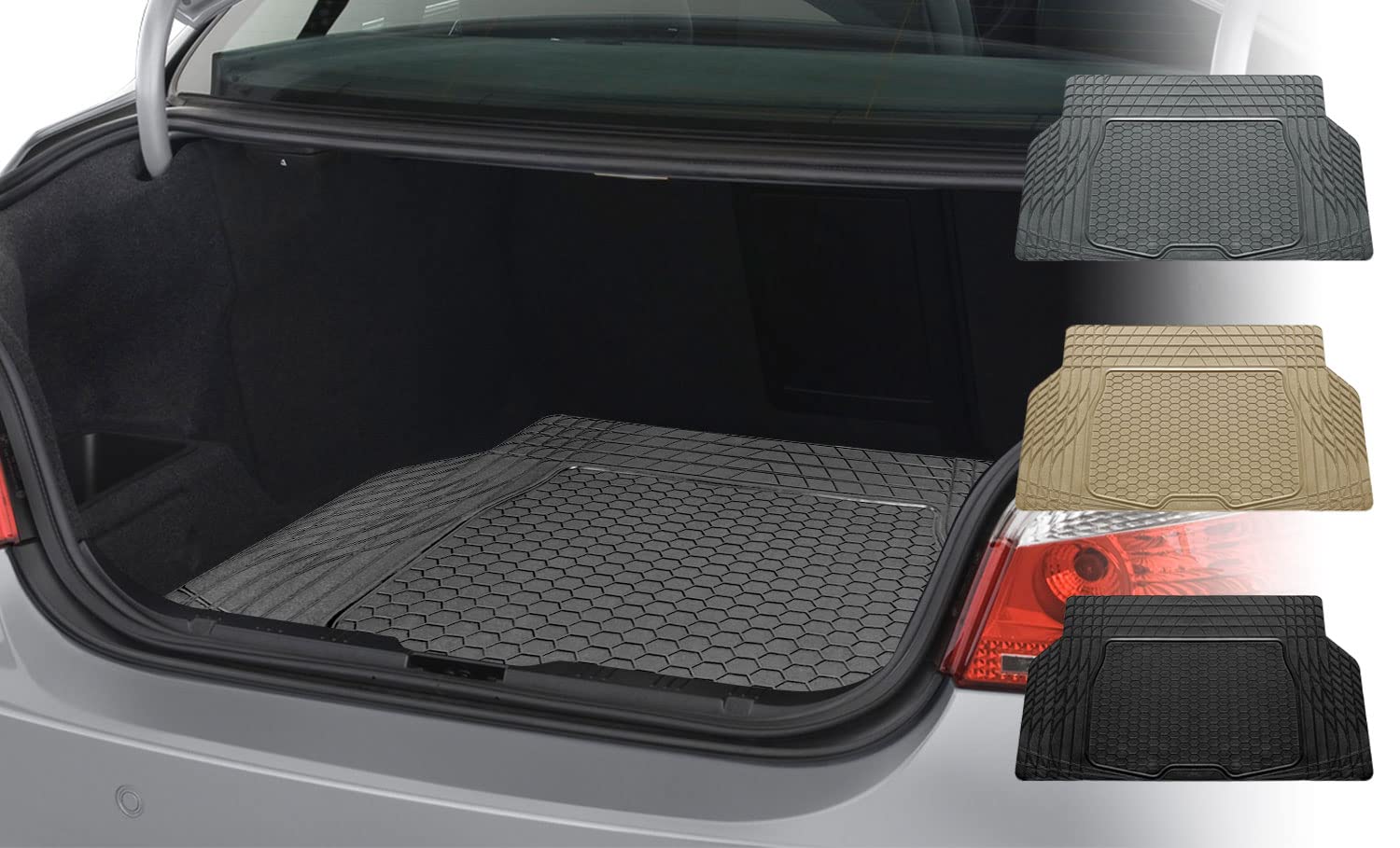 Fh Group Climaproof For All Weather Protection Universal Fit Cargo Mats Fits Most Cars, Suvs, And Trucks (Semi Custom Trimmable