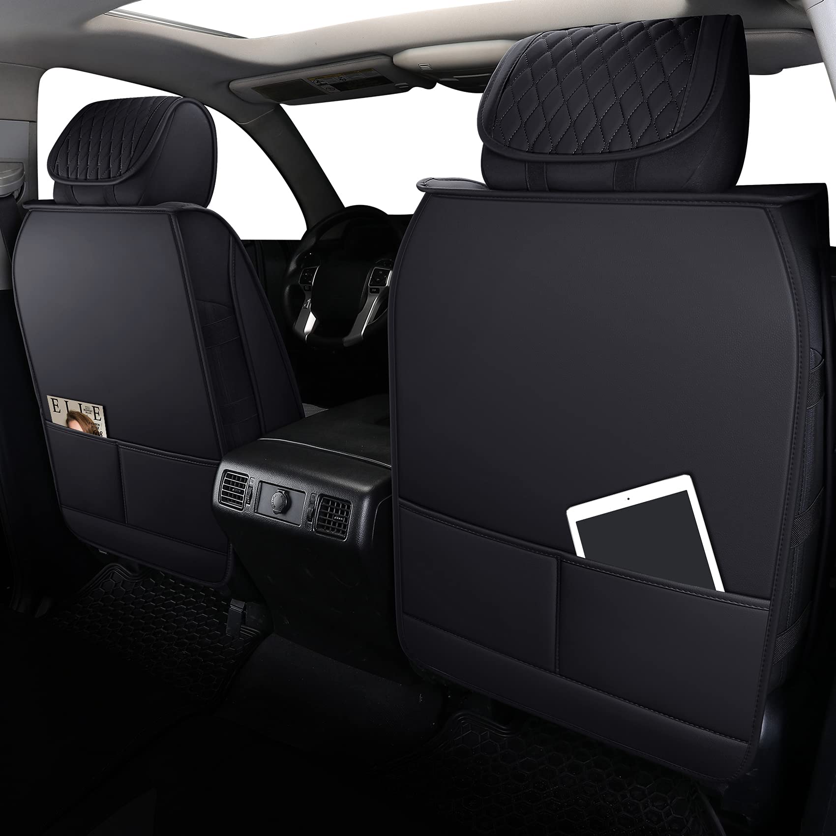 Aierxuan Car Seat Covers Full Set Compatible With Toyota Tundra Custom Fit 2008-2025 Crewmax Double Cab Truck Pickup Waterproof