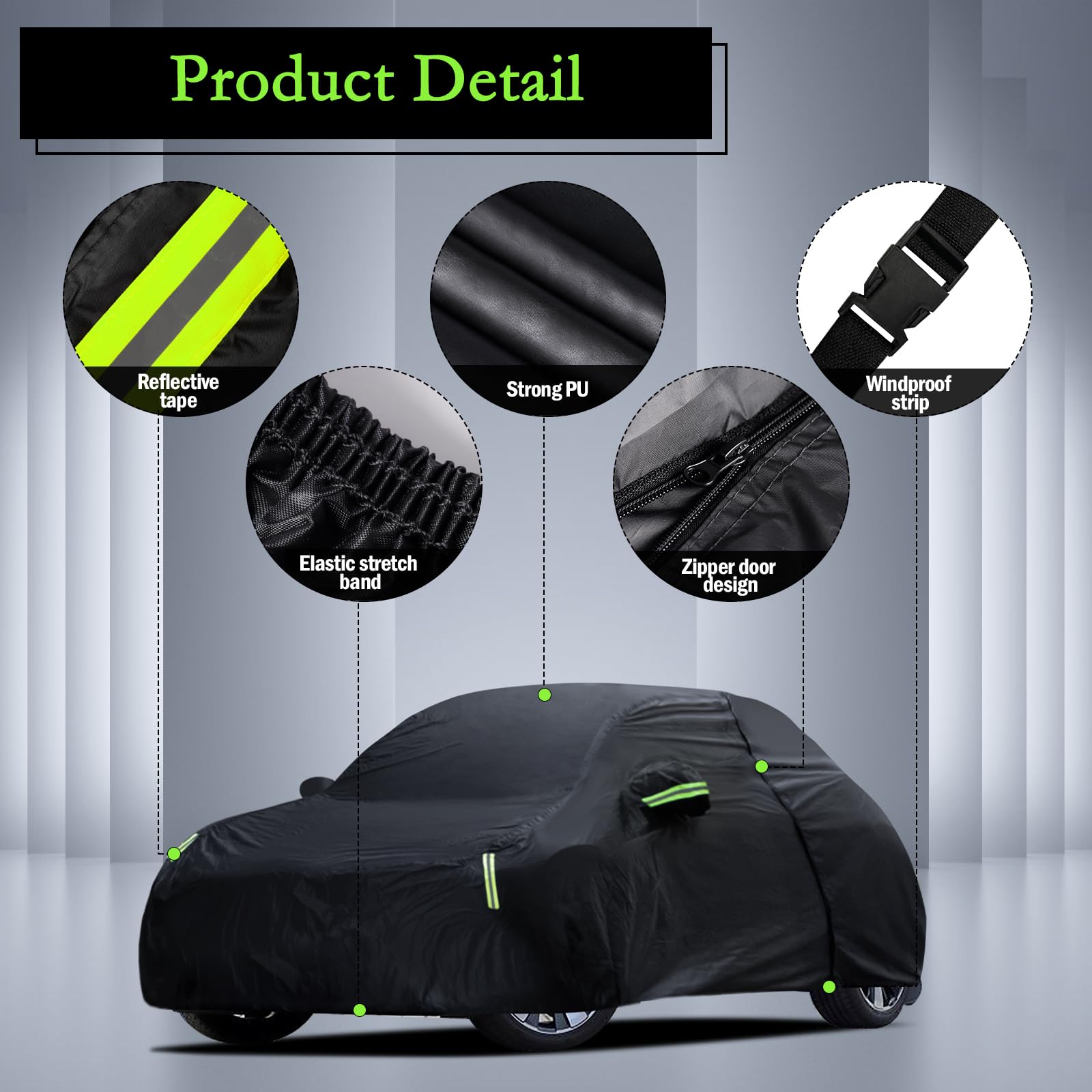Car Cover Custom Fit For Volkswagen Beetle 2 Door 1998-2019, Waterproof All Weather Full Exterior Cover Rain Sun Hail Protector
