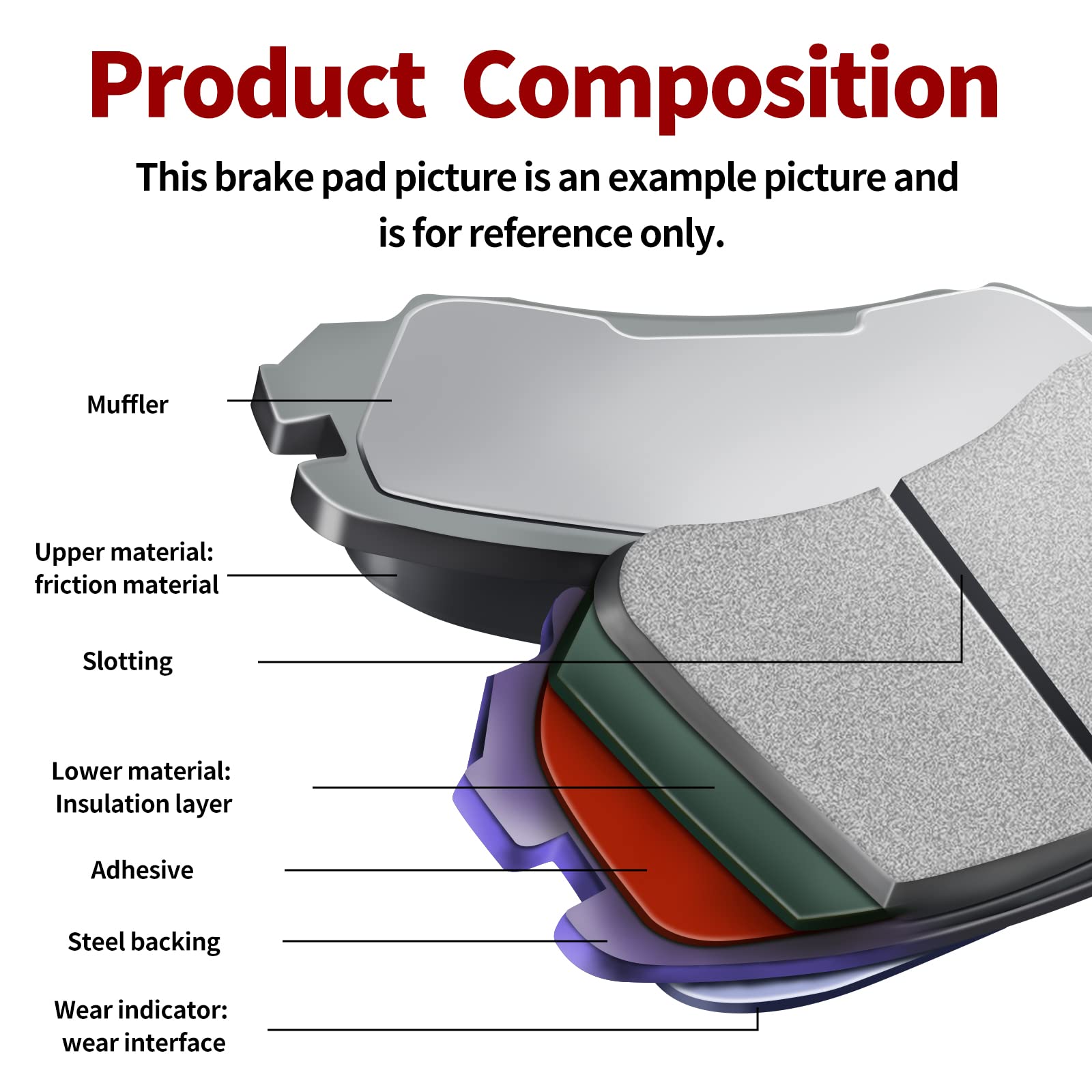 Road Passion Brake Pads Front and Rear for SUZUKI LT-Z 400 K/Z/L Quadsport 2003-2014/ Honda TRX400X TRX 400X 2009-2014 / TRX400E