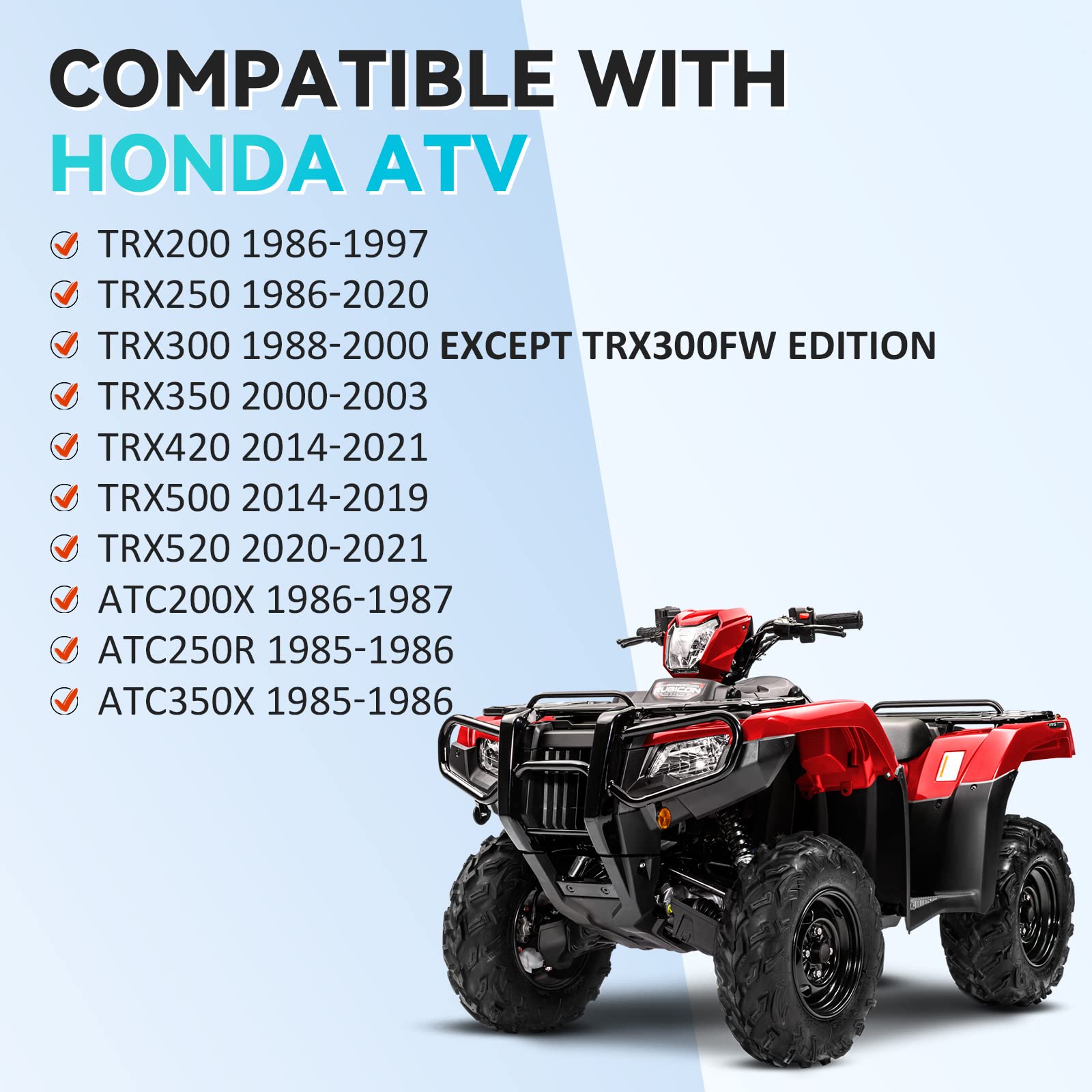 Front Brake Master Cylinder Compatible With Honda Trx 200 250 300 350 420 500 520 Atc 200X 250R 350X Ome#45510-Hr3-305