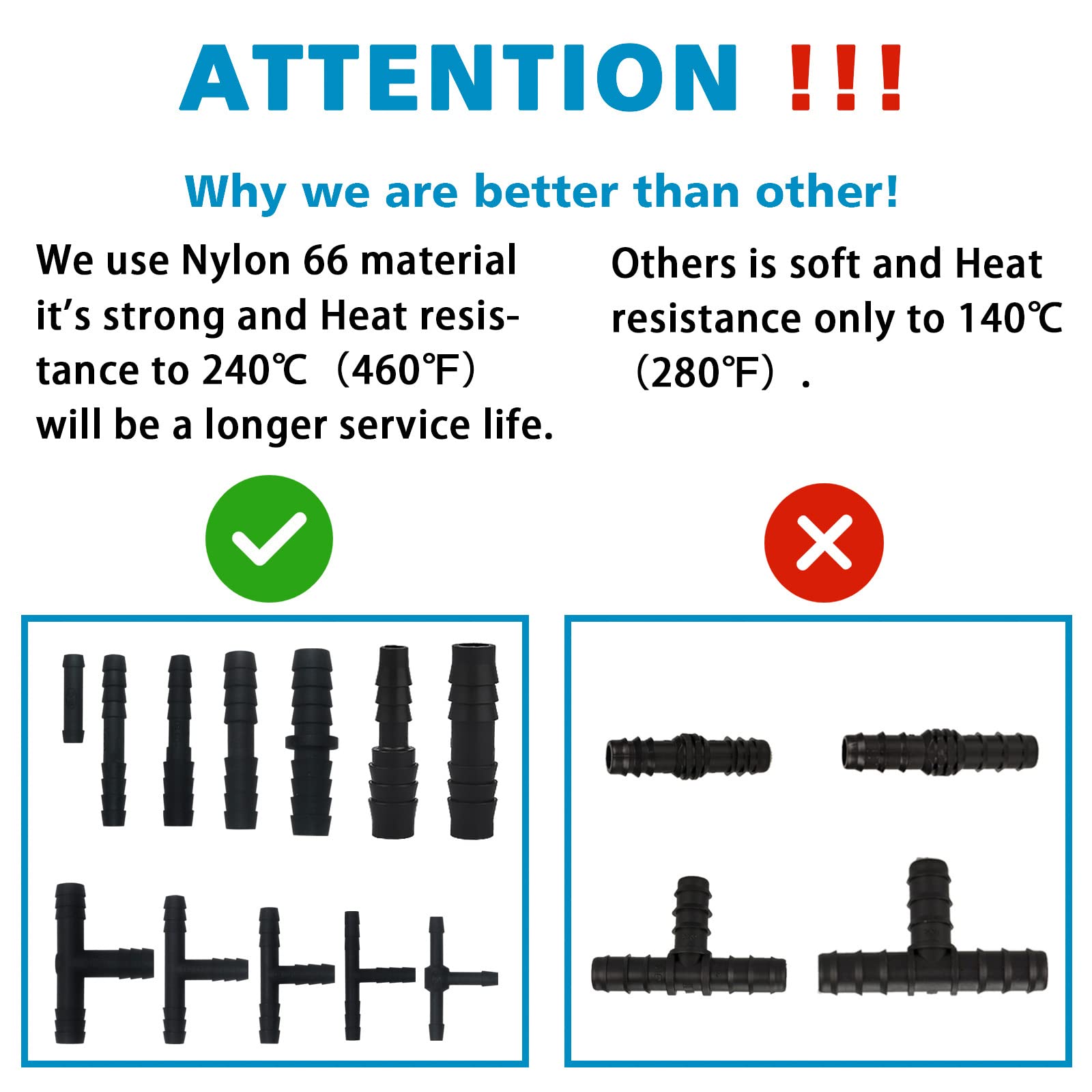 115 PCS Vacuum Connector Assortment Heat Resistance 240?(460?)12 Sizes Automotive Vacuum Tubing Connector Vacuum Tee Connector A