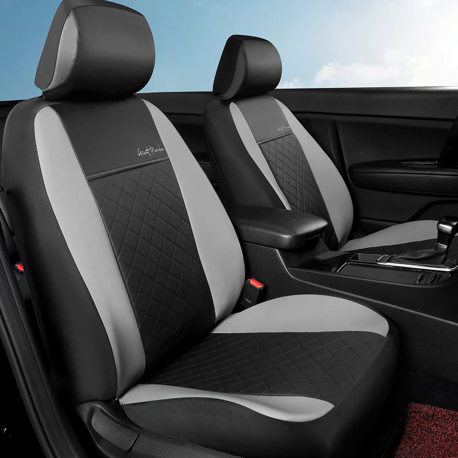 Giant Panda Front Car Seat Cover Custom Fit Toyota, Leather Bucket Seat Covers For Toyota Rav4 Camry Highlander Corolla Prius (G