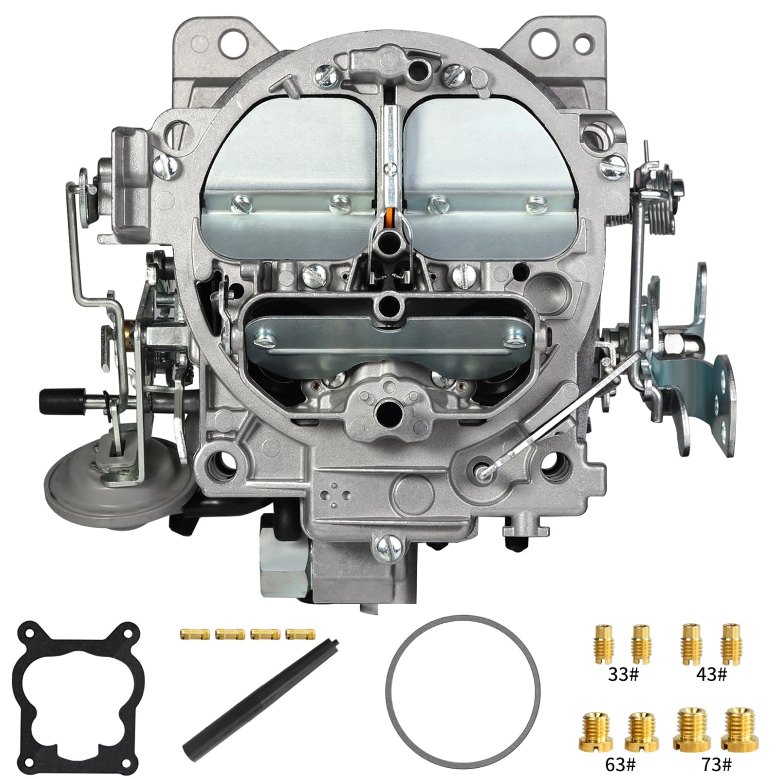 4 Barrel Carburetor For 1901R Rochester Quadrajet 4Mv Chevy 327 350 427 454 Engine Car And Chevrolet Gmc Trucks 1966-1973, Replace Corvettes 1975-1979 750Cm Carb W/Manual Divorced Choke 1901-Gg 4-Bbl