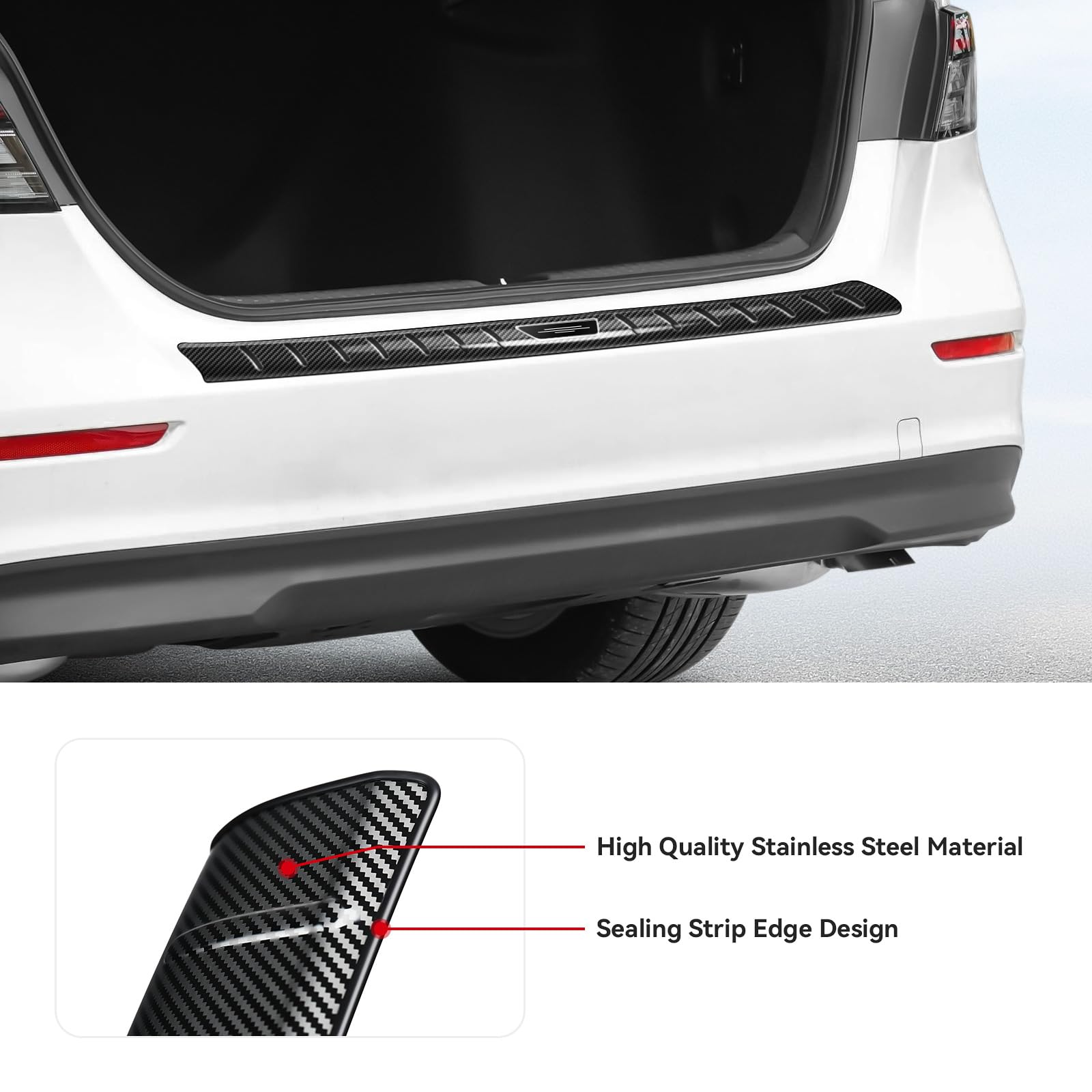 Bercicci Exterior Rear Bumper Protector for Honda Accord 2023 2024 2025 Hybrid (Include HEV) Accessories Stainless Steel Rear Bu