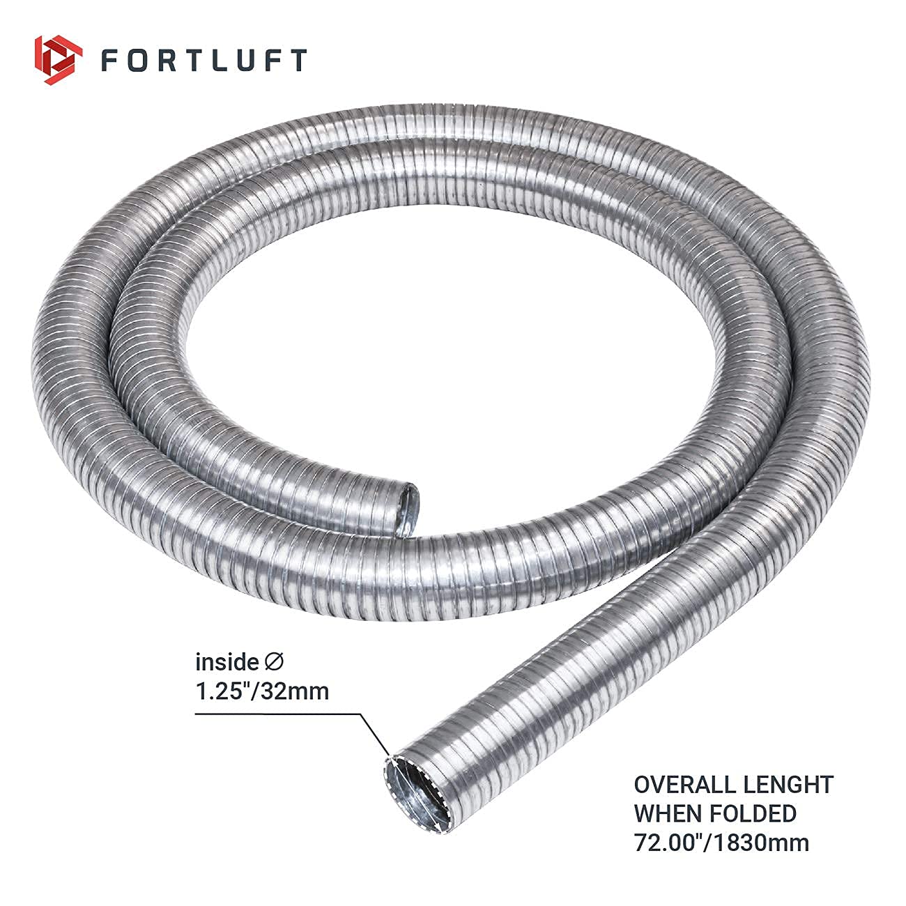 FORTLUFT Exhaust Flex Pipe Alloy Steel 1.25''x72.00'' Model 4401111