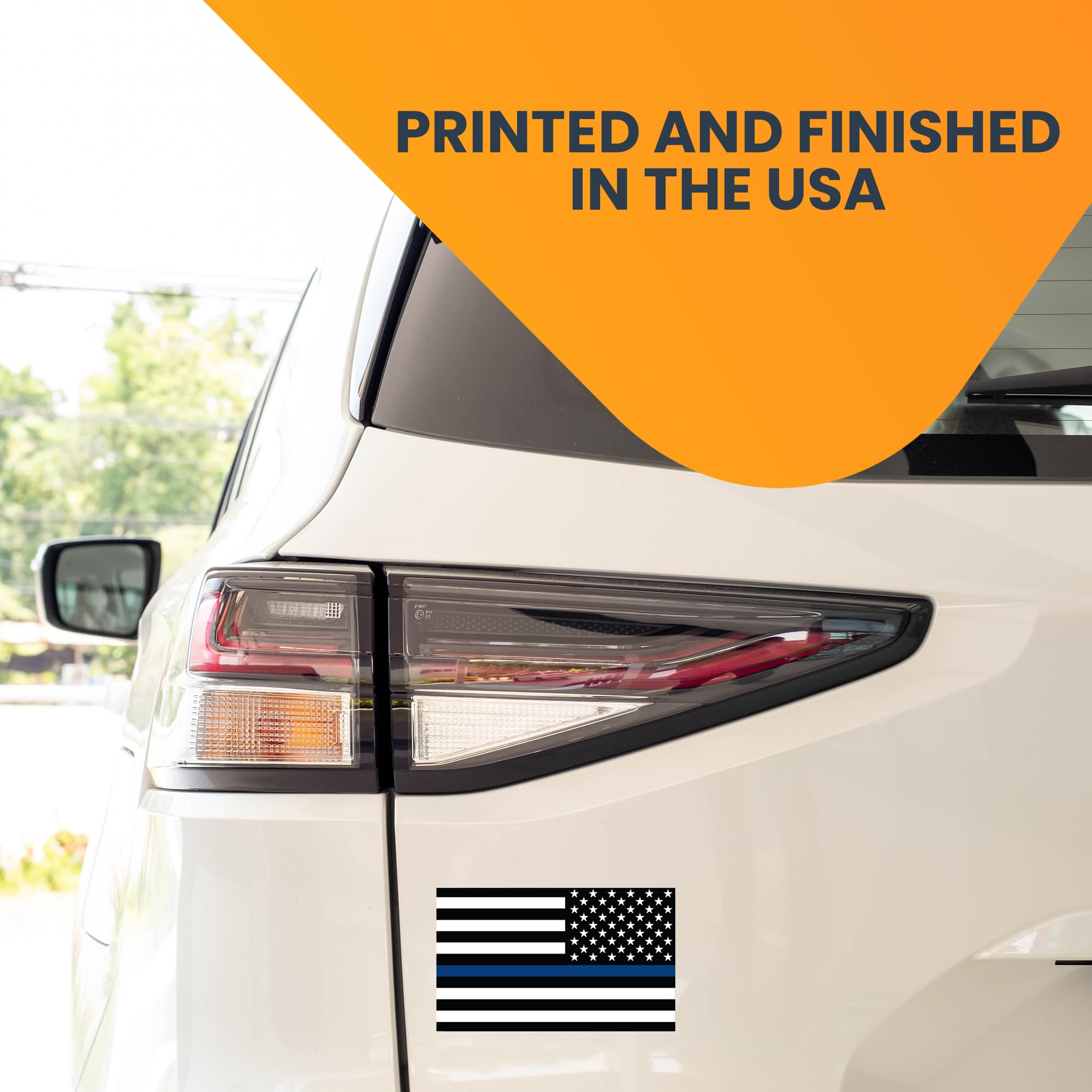 Magnet Me Up Reversed Thin Blue Line American Flag Magnet Decal, 3X5 Inch, Heavy-Duty Automotive Magnet For Car, Truck, Suv, Sho