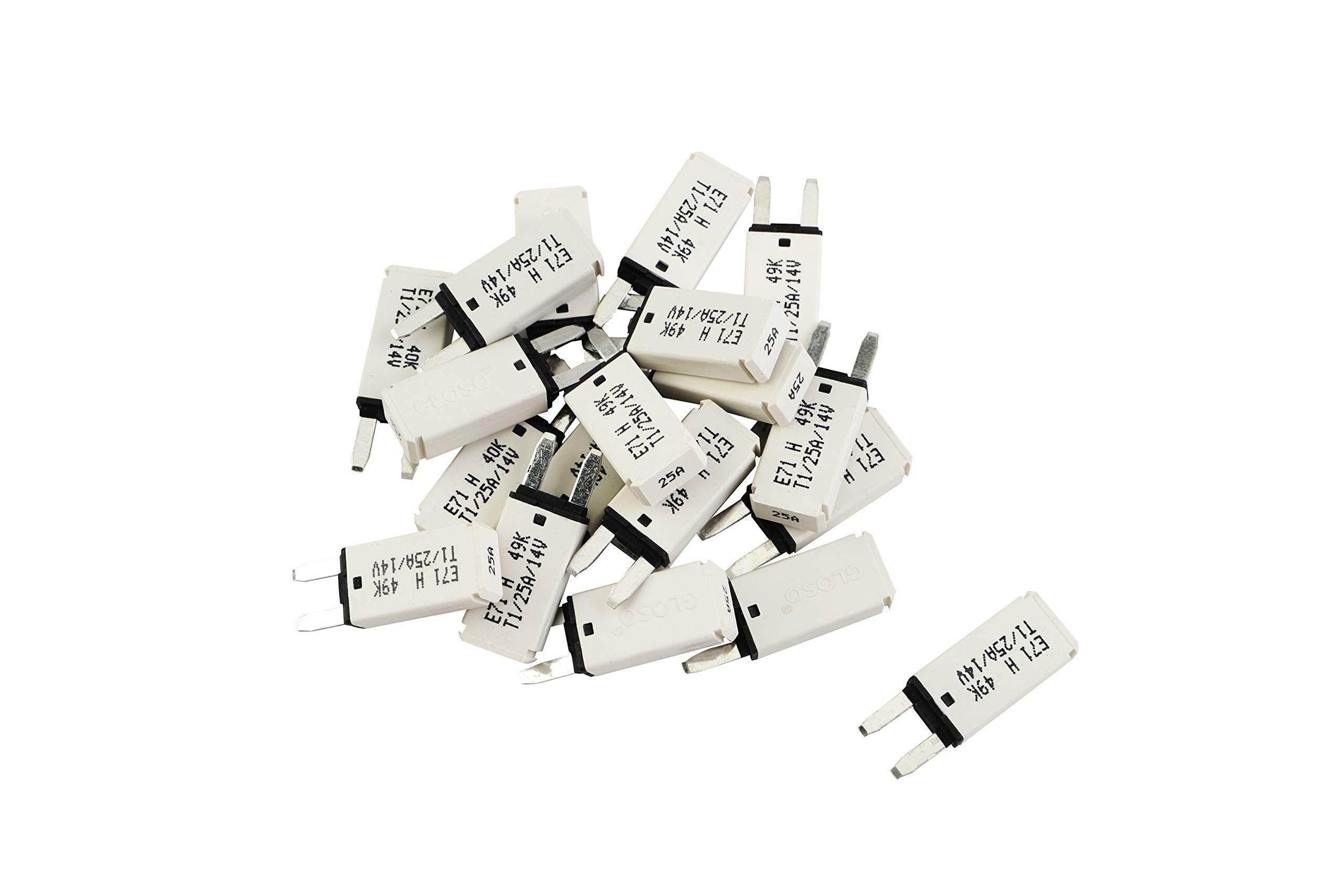Gloso Circuit Breakers E71 Mini Atm 25Amp Auto Reset (T1) - 20 Pack (25A)